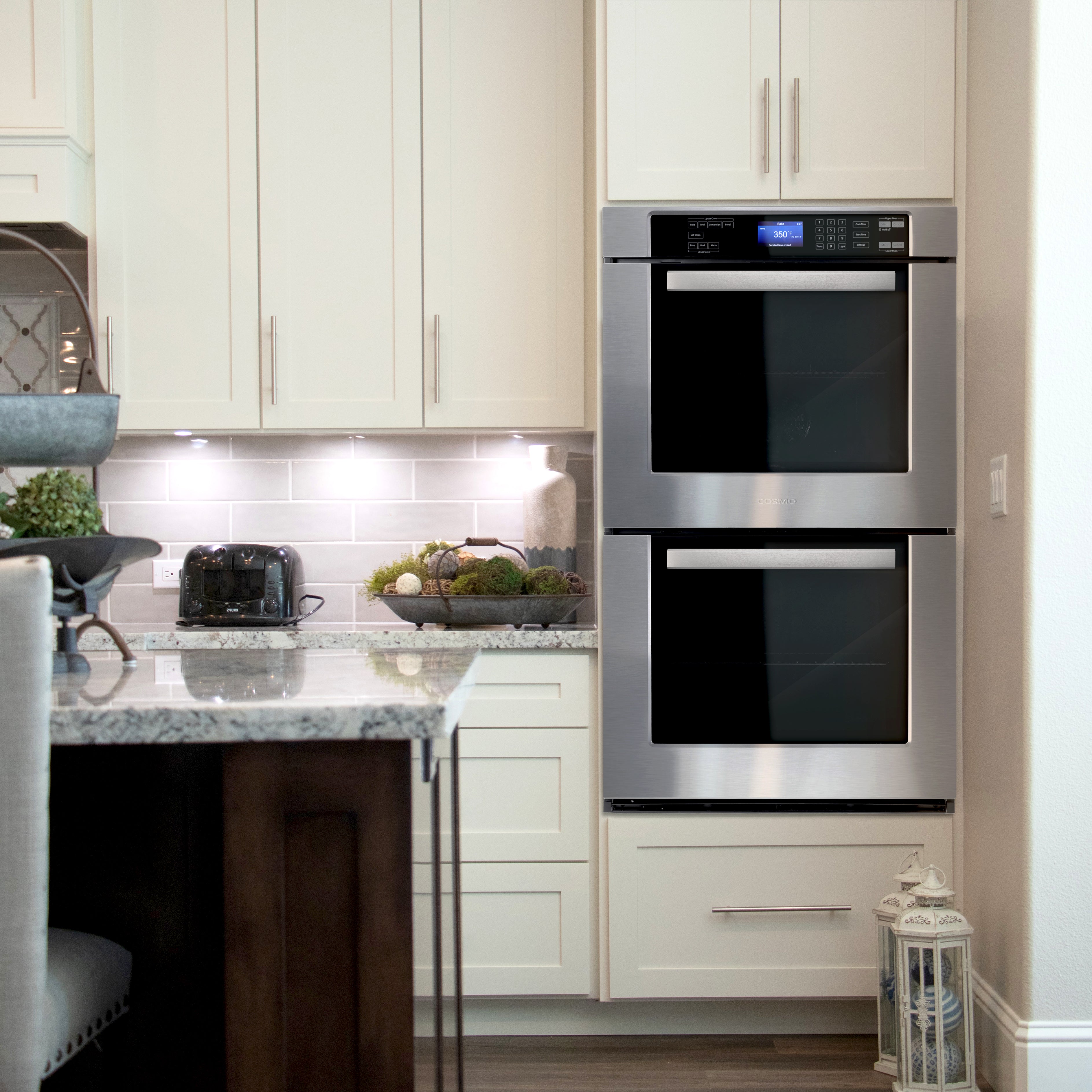 Cosmo Haven 30 in. 10 cu.ft. Stainless Steel Electric Double Wall Oven with Self-Clean | COS-30EDWC