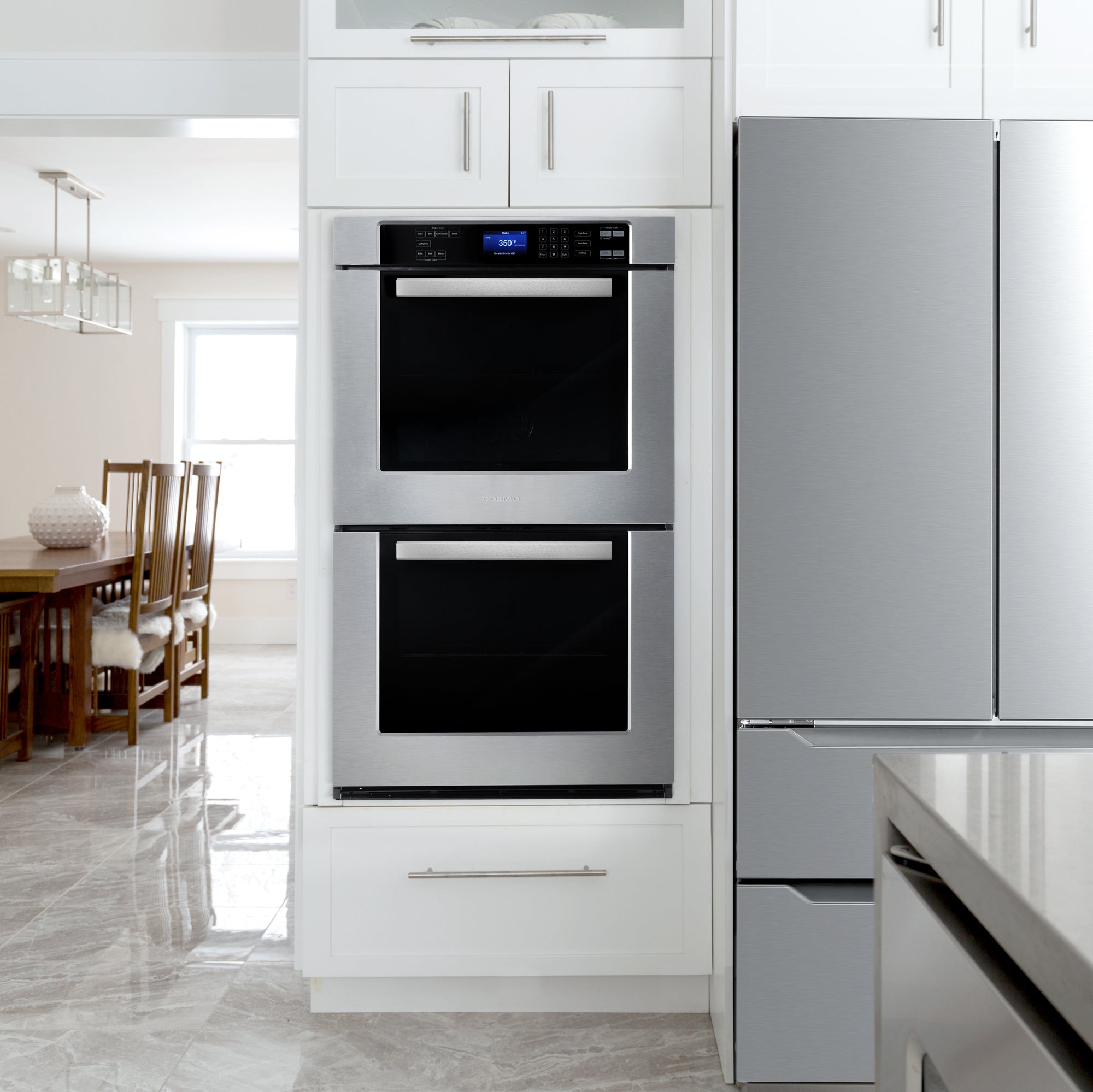 Cosmo Haven 30 in. 10 cu.ft. Stainless Steel Electric Double Wall Oven with Self-Clean | COS-30EDWC