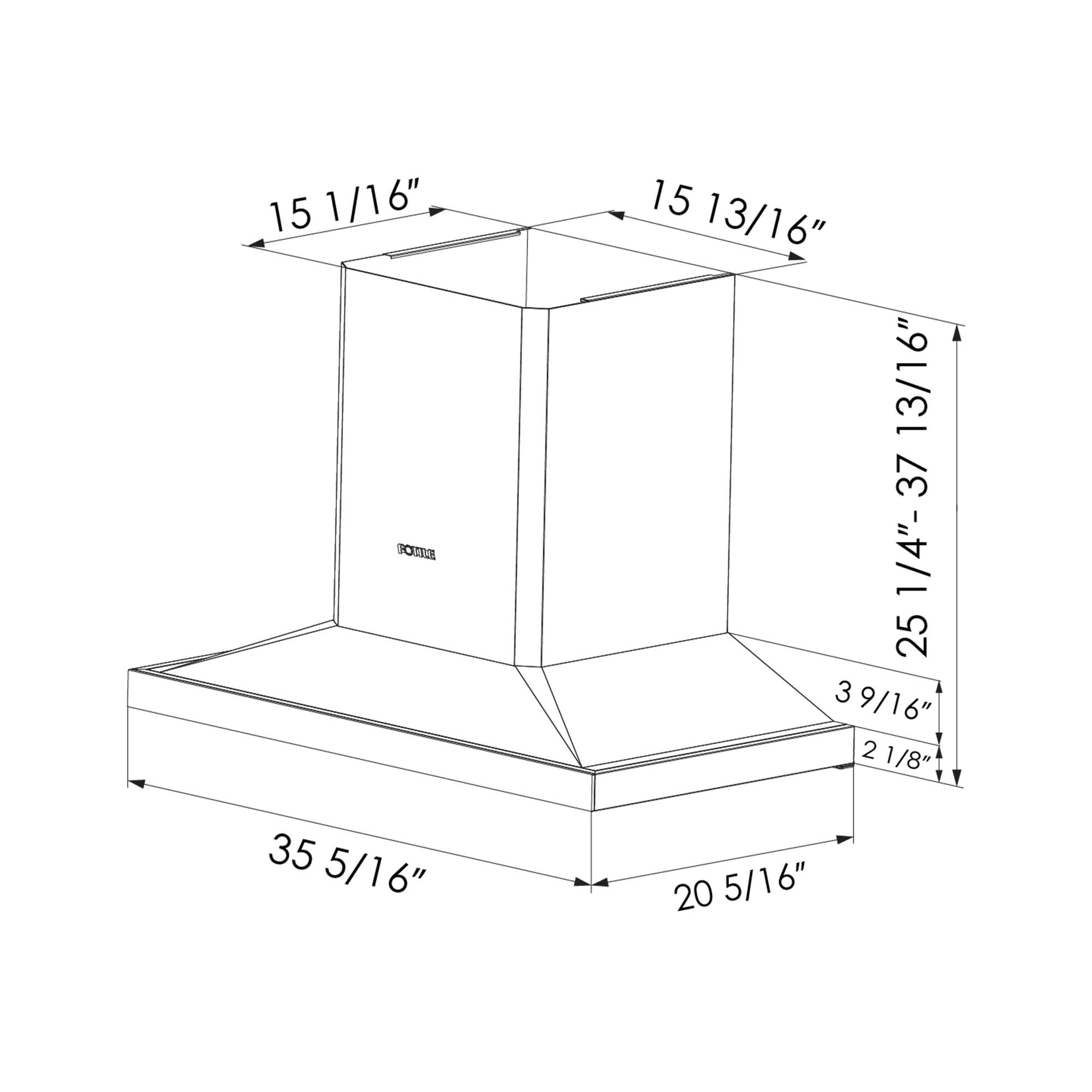 Fotile Perimeter Vent Series 36 in. 1000 CFM Stainless Steel Wall Mount Range Hood with Touchscreen | EMS9026
