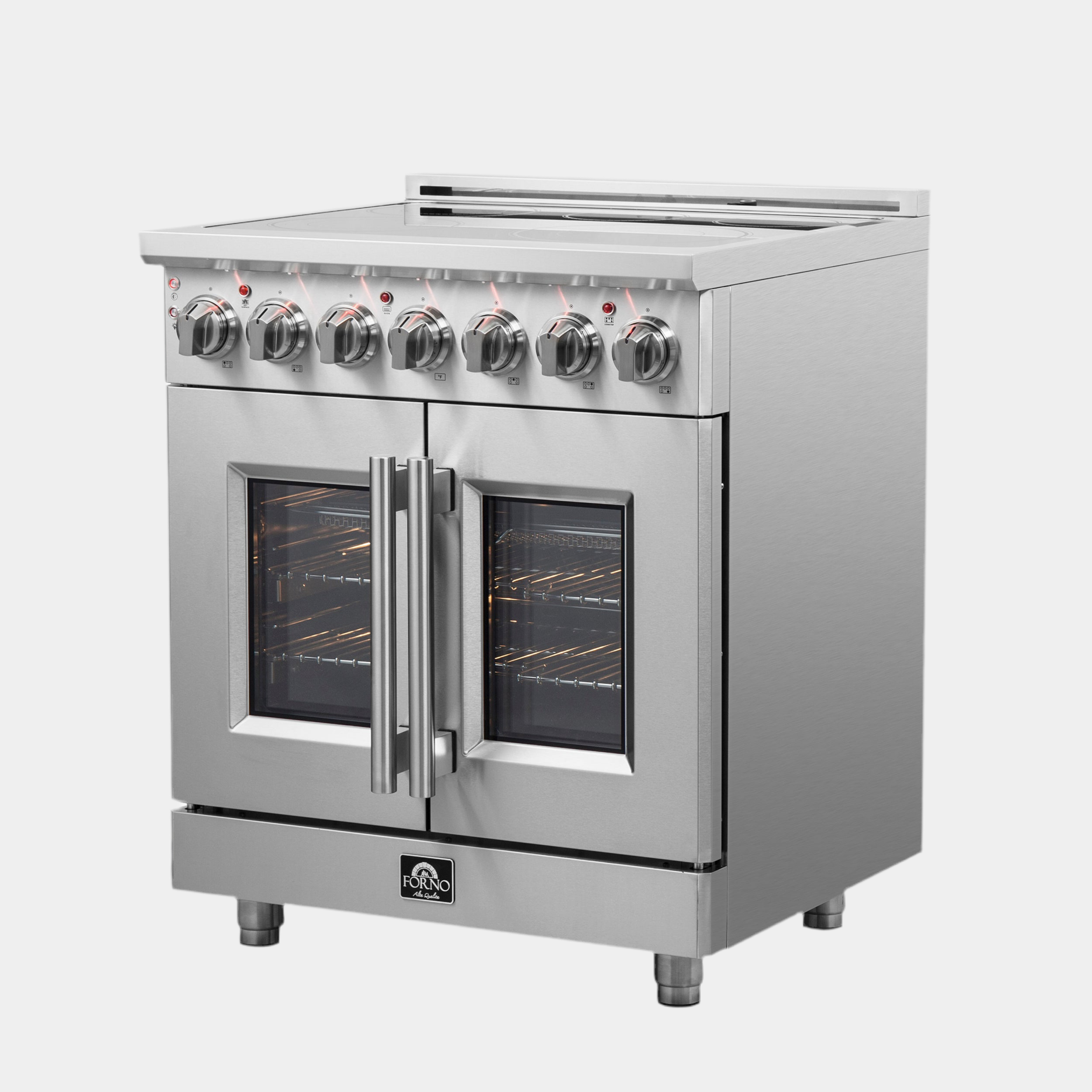 Forno Massimo 30-Inch Freestanding French Door Electric Range, True Convection Oven