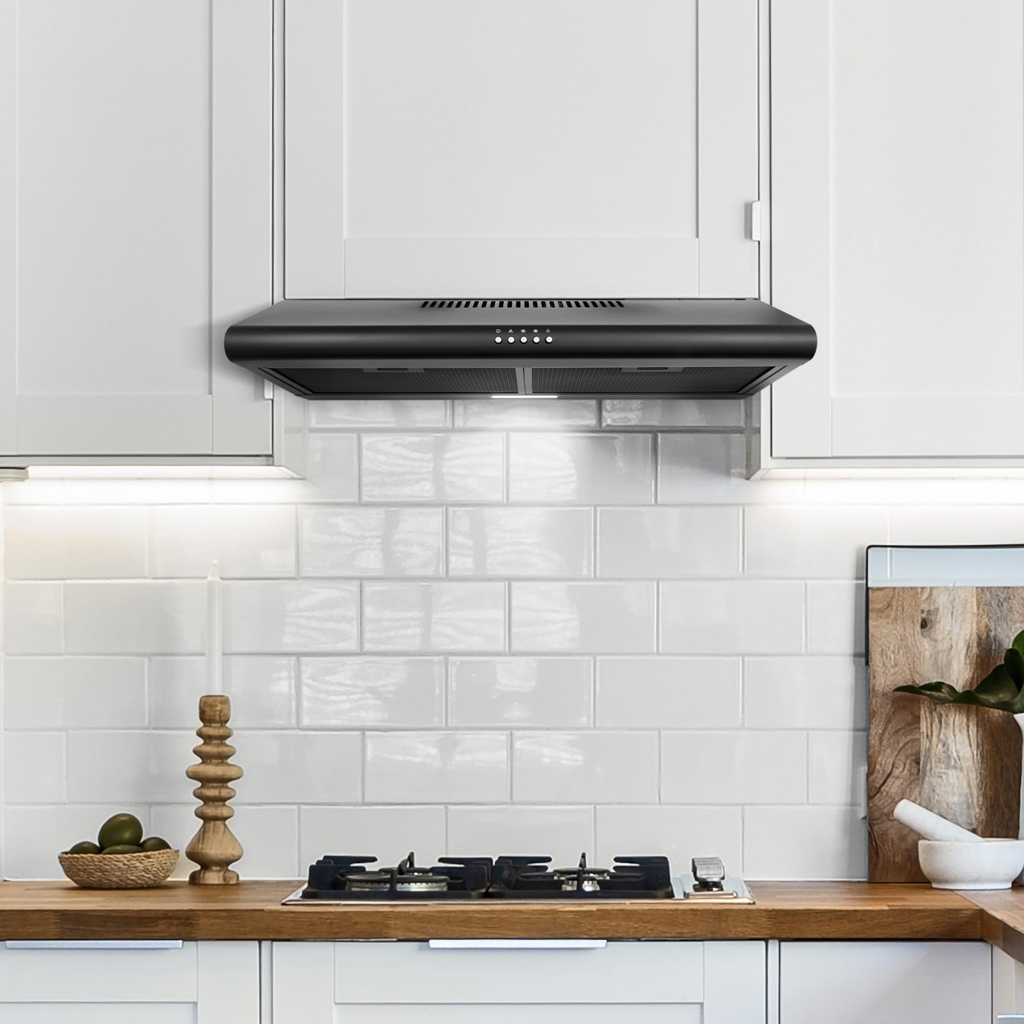 Cosmo Delta 30 in. Black Under-Cabinet Range Hood | COS-5MU30-BK
