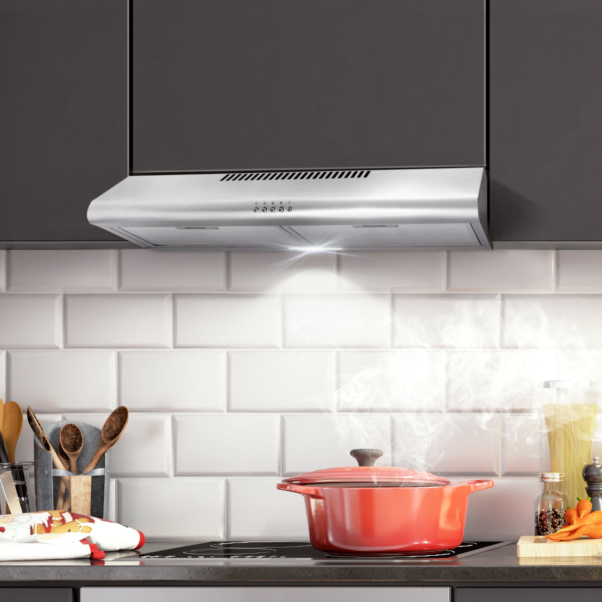 Cosmo Delta 30 in. Stainless Steel Under-Cabinet Range Hood | COS-5MU30