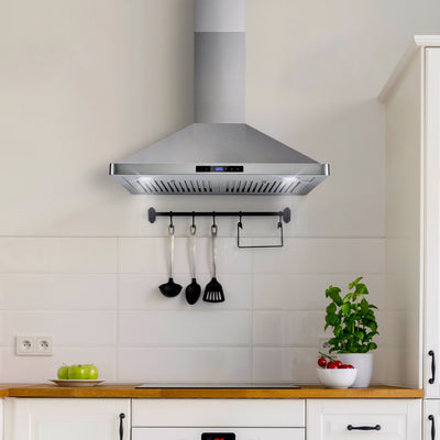 Cosmo Vista 30 in. 380 CFM Stainless Steel Wall Mount Range Hood, Touch Controls | COS-63175S