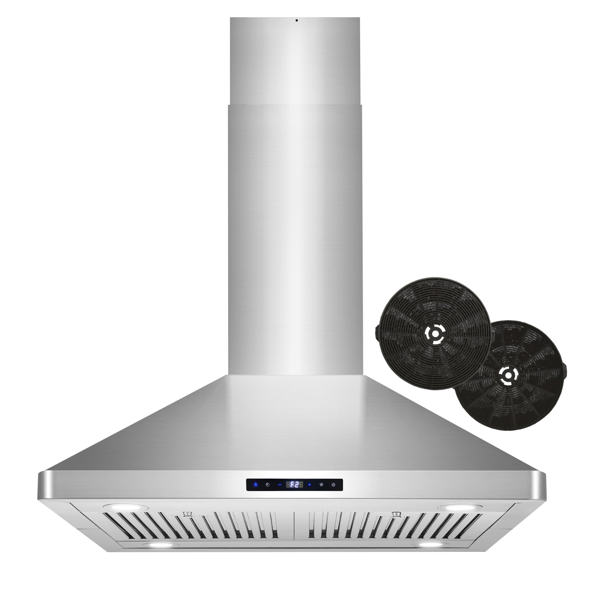 Cosmo Lumin 30 in. 380 CFM Stainless Steel Island Mount Range Hood, Touch Controls | COS-63ISS75