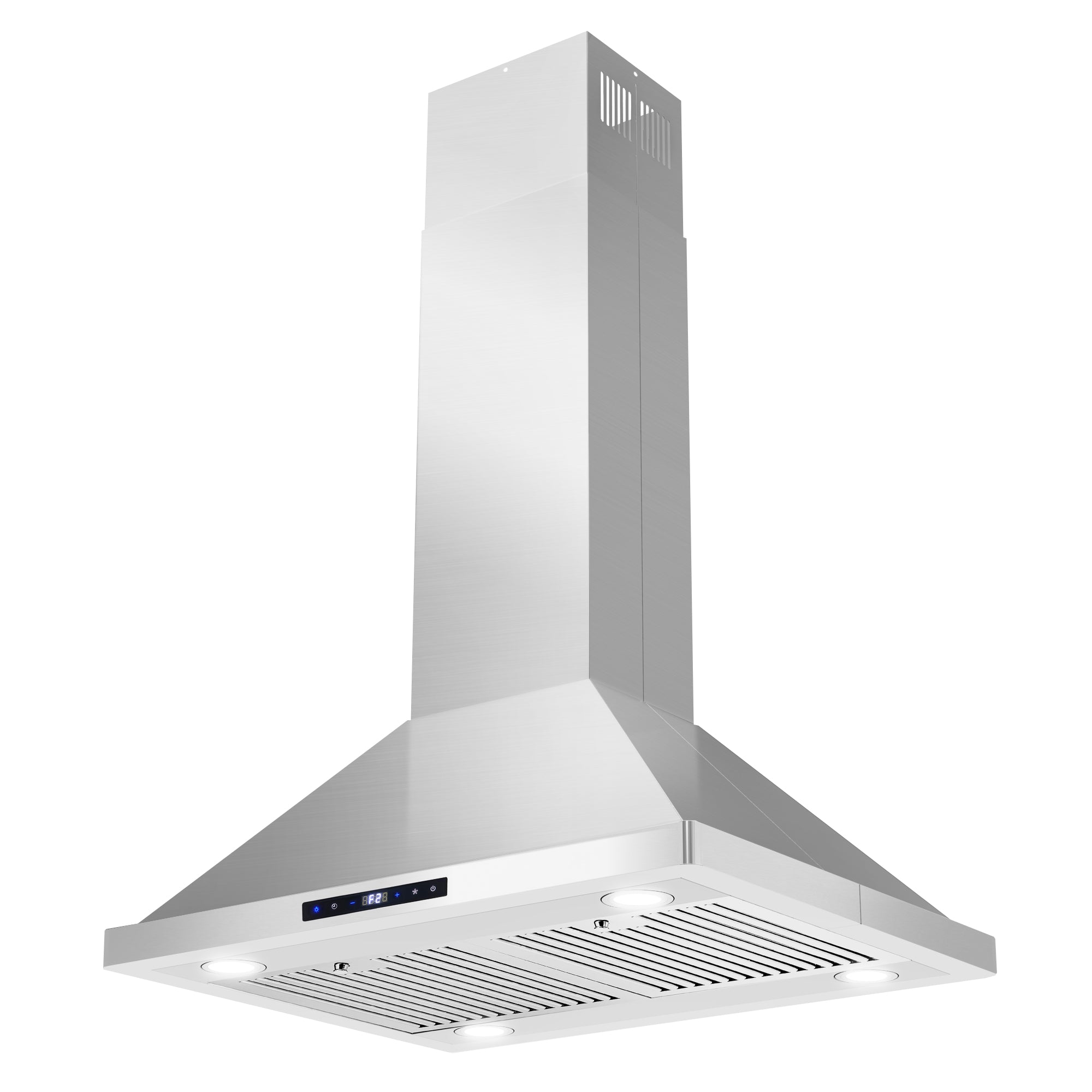 Cosmo Lumin 30 in. 380 CFM Stainless Steel Island Mount Range Hood, Touch Controls | COS-63ISS75