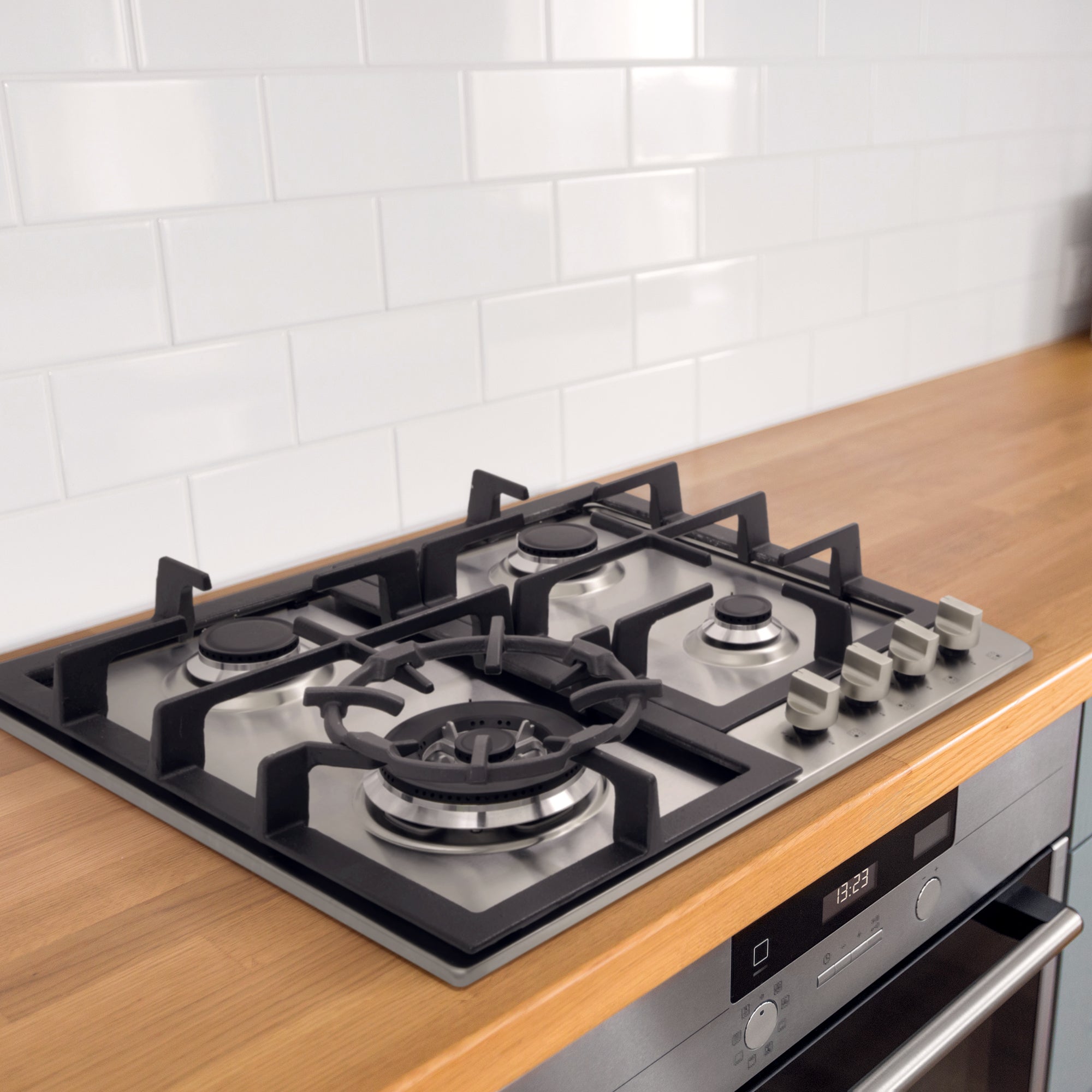Cosmo 24 in. Stainless Steel Gas Cooktop with 4 Burners | COS-640STX-E