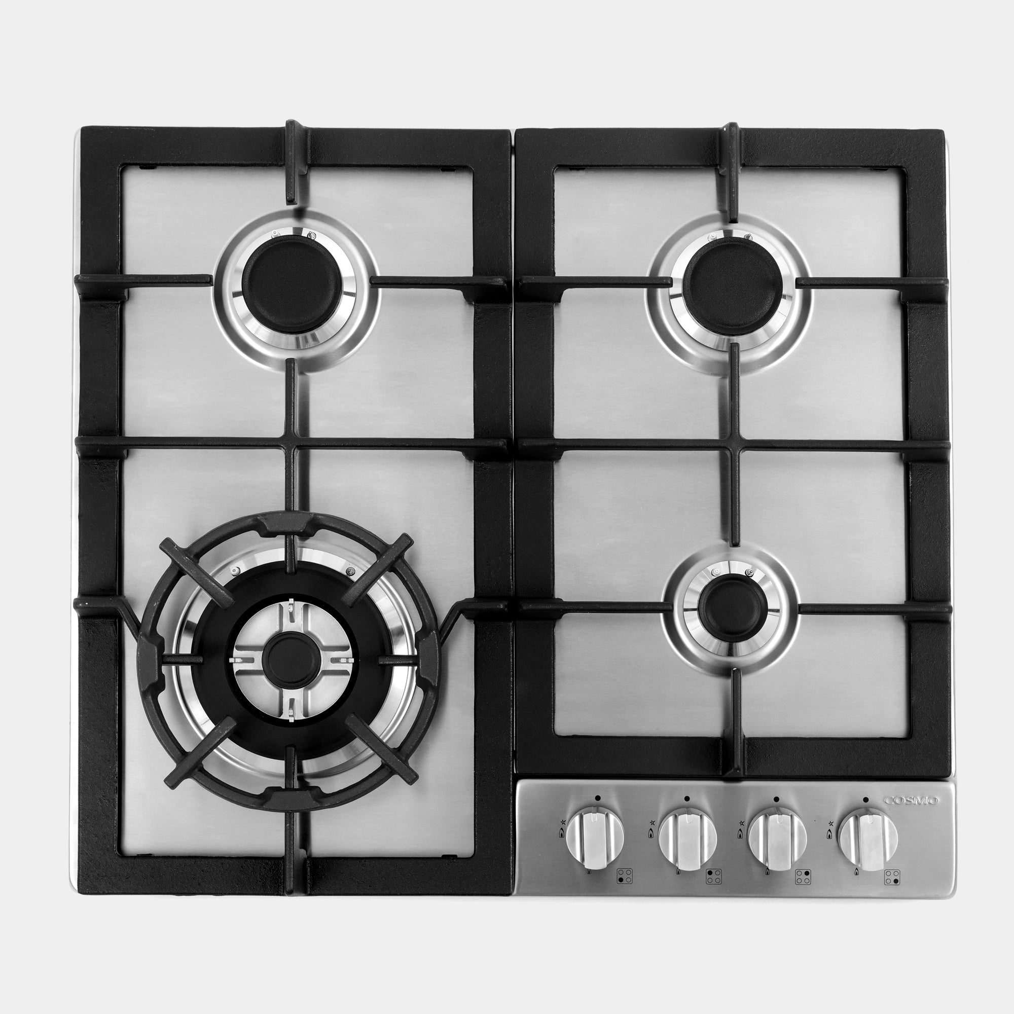Cosmo 24 in. Stainless Steel Gas Cooktop with 4 Burners | COS-640STX-E