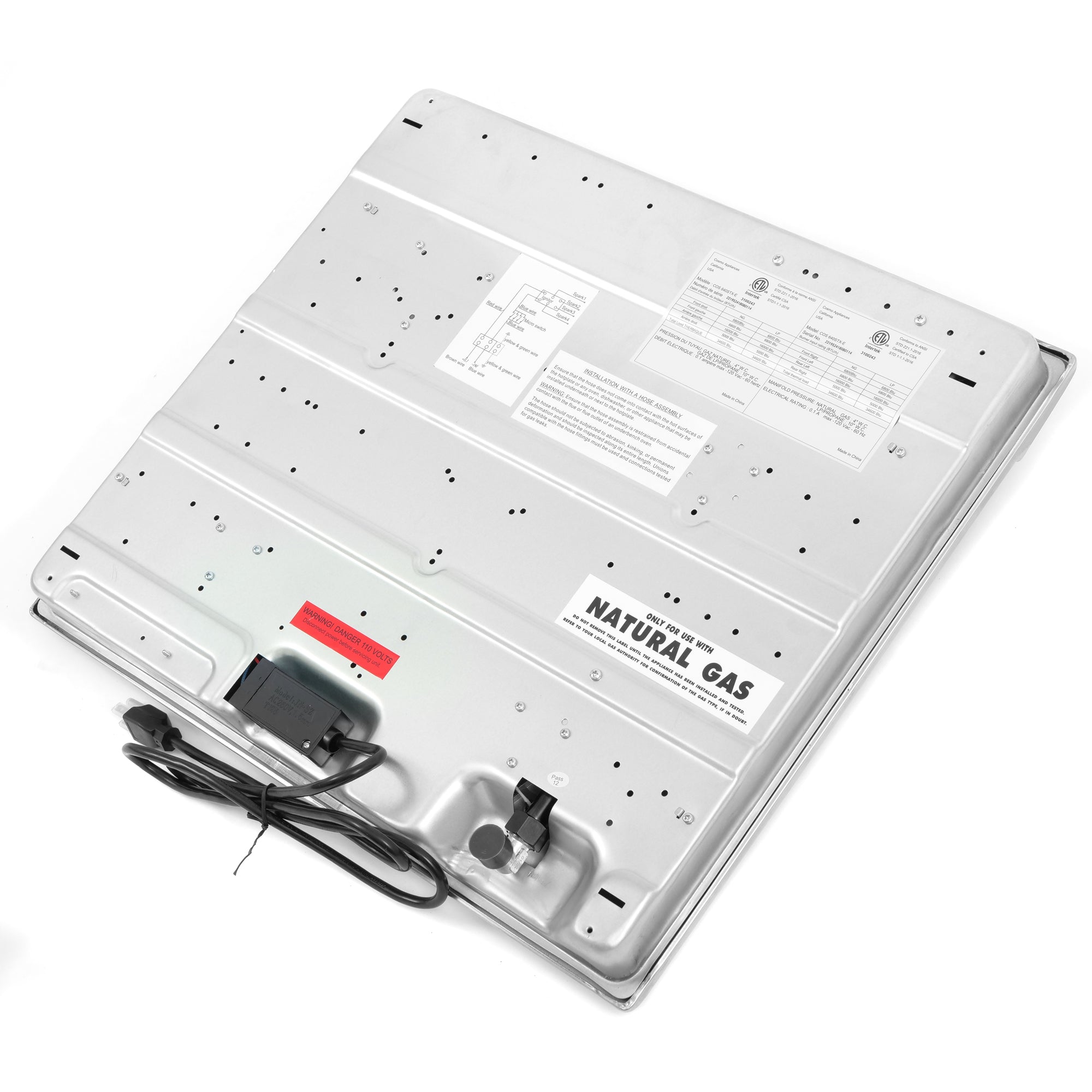 Cosmo 24 in. Stainless Steel Gas Cooktop with 4 Burners | COS-640STX-E