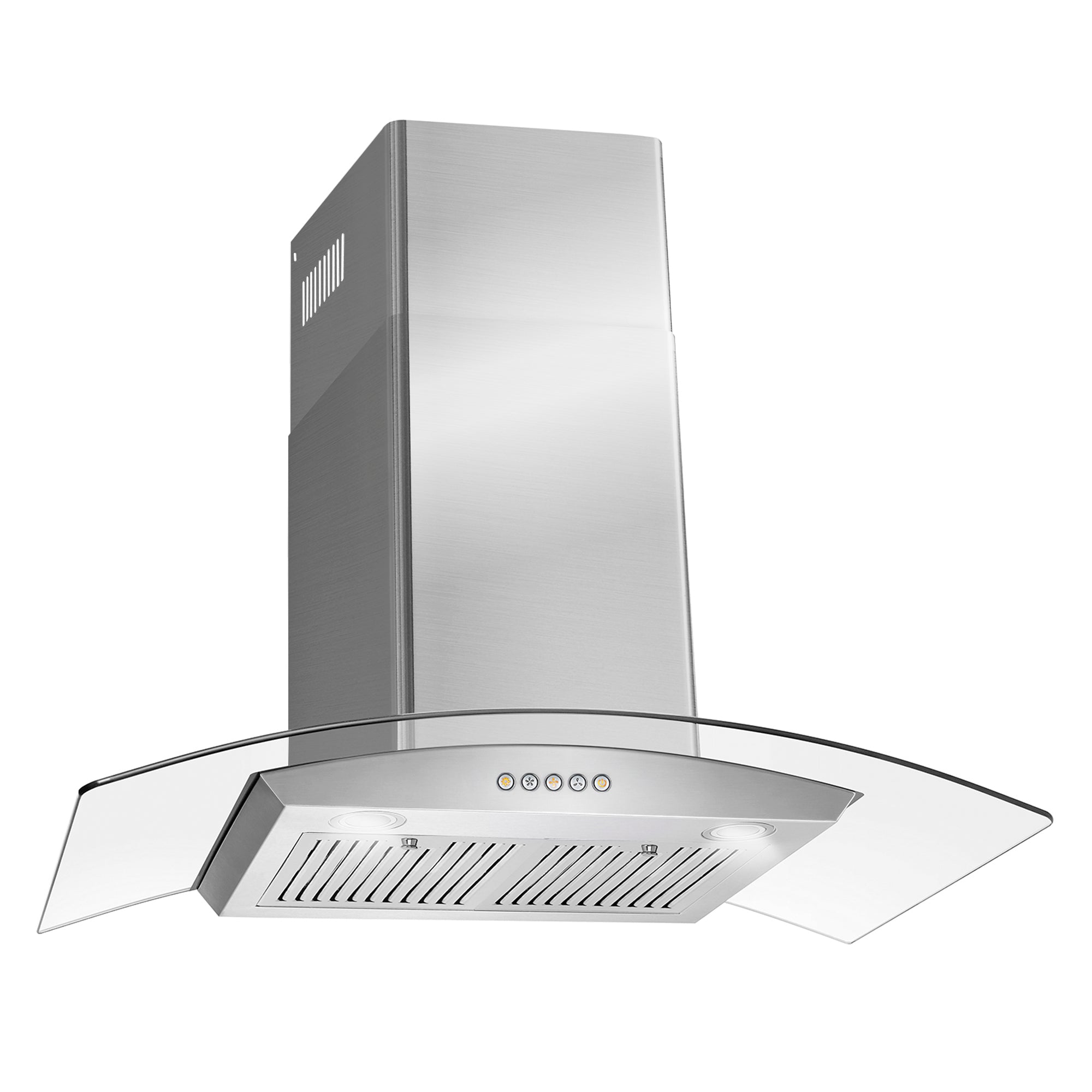 Cosmo Vista 36 in. 380 CFM Ductless Stainless Steel Wall Mount Range Hood, Button Controls | COS-668A900-DL