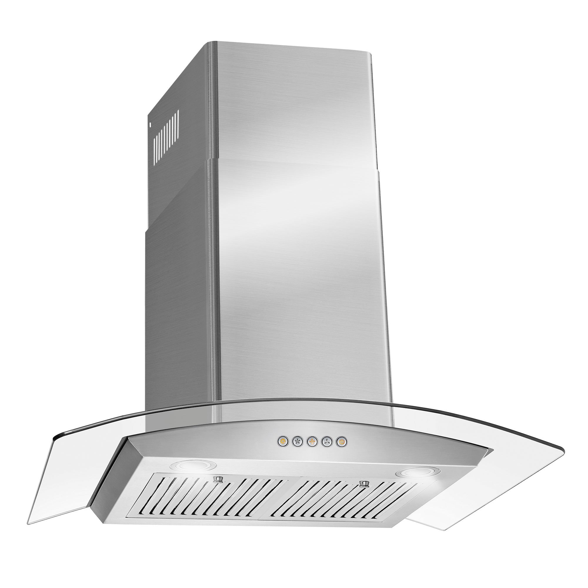 Cosmo Vista 30 in. 380 CFM Ductless Stainless Steel Wall Mount Range Hood, Button Controls | COS-668WRC75-DL