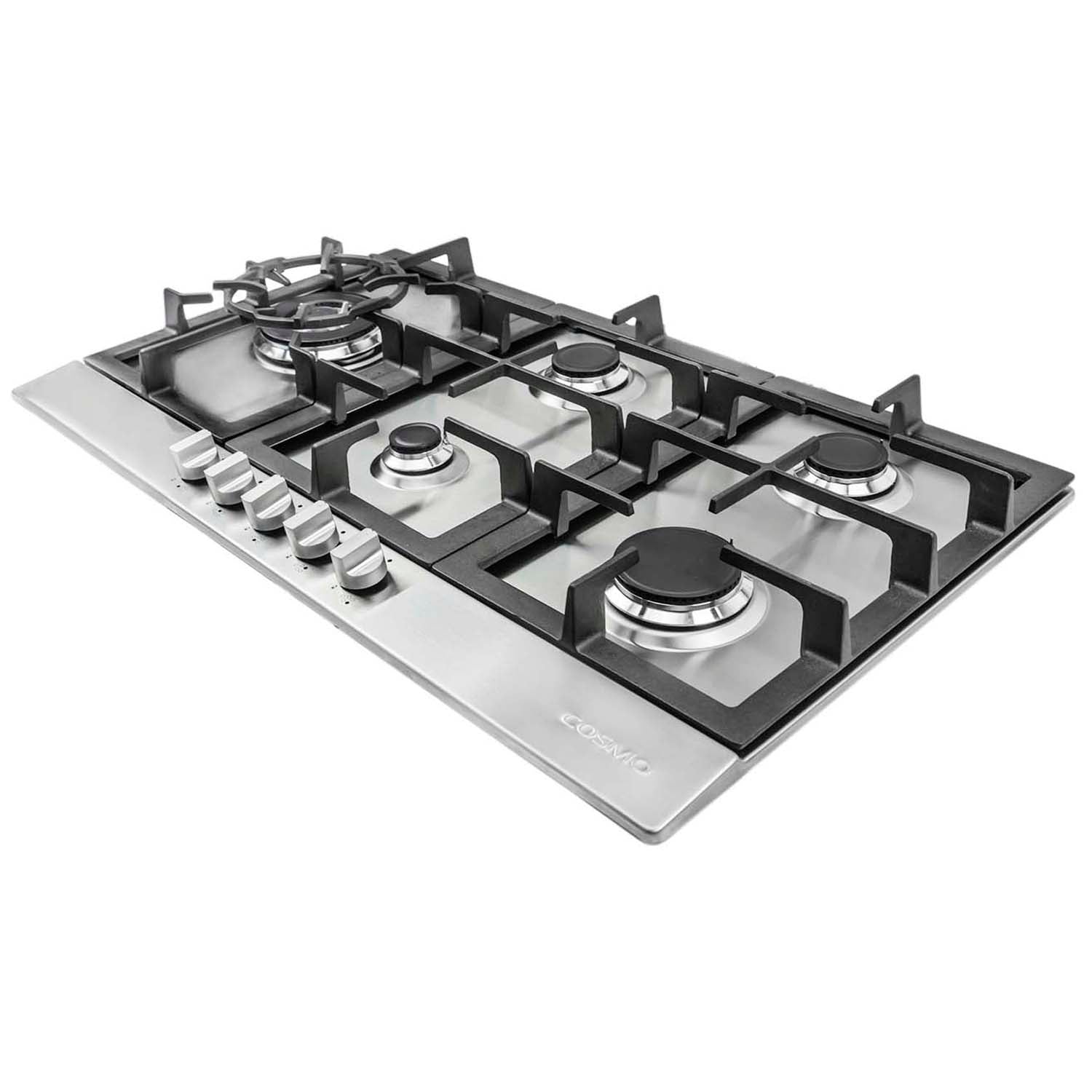 Cosmo 30 in. Stainless Steel Gas Cooktop with 5 Brass Burners | COS-850SLTX-E