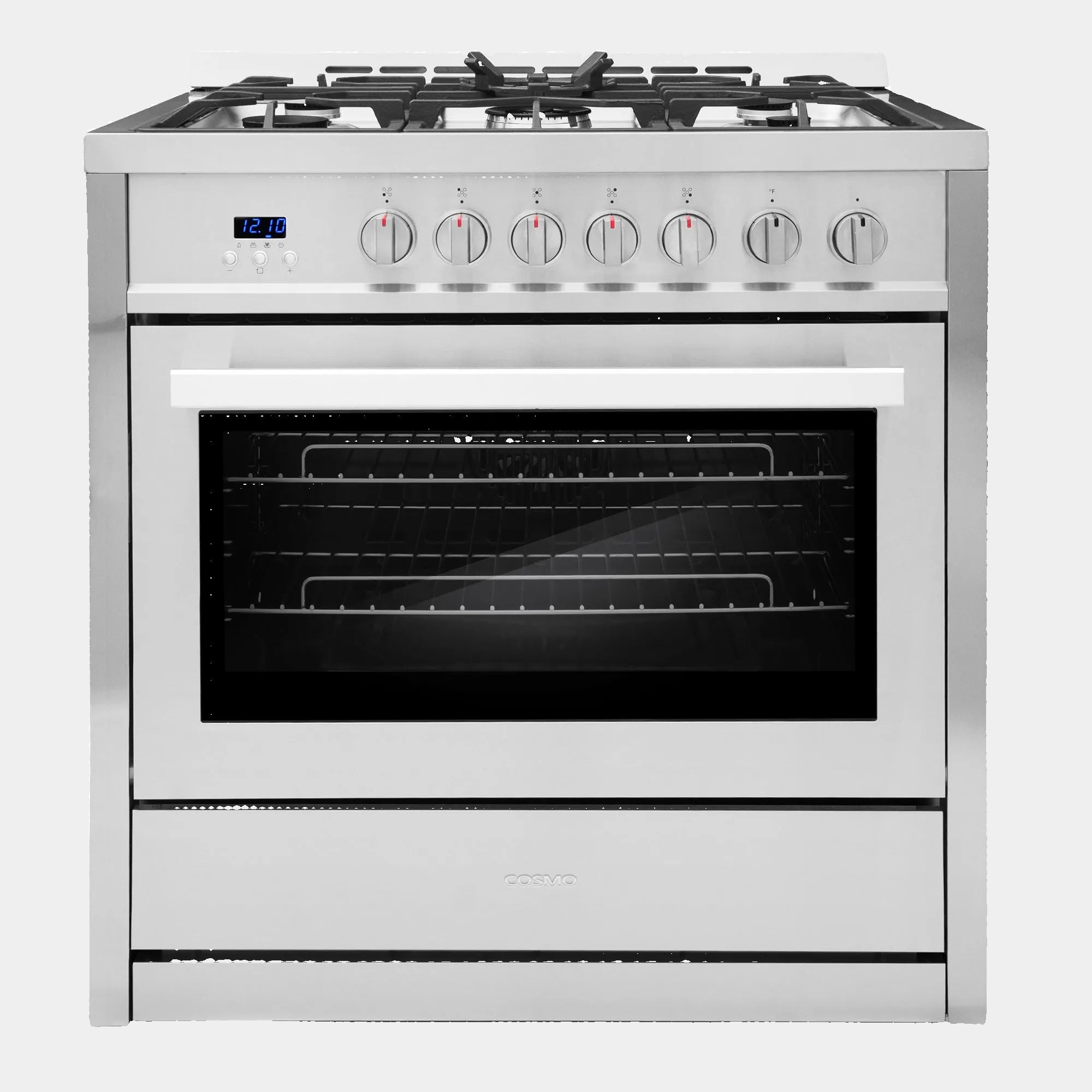 Cosmo Nebula 36 in. 3.8 cu. ft. 5-Burner Stainless Steel Gas Range with Storage Drawer | COS-965AGC