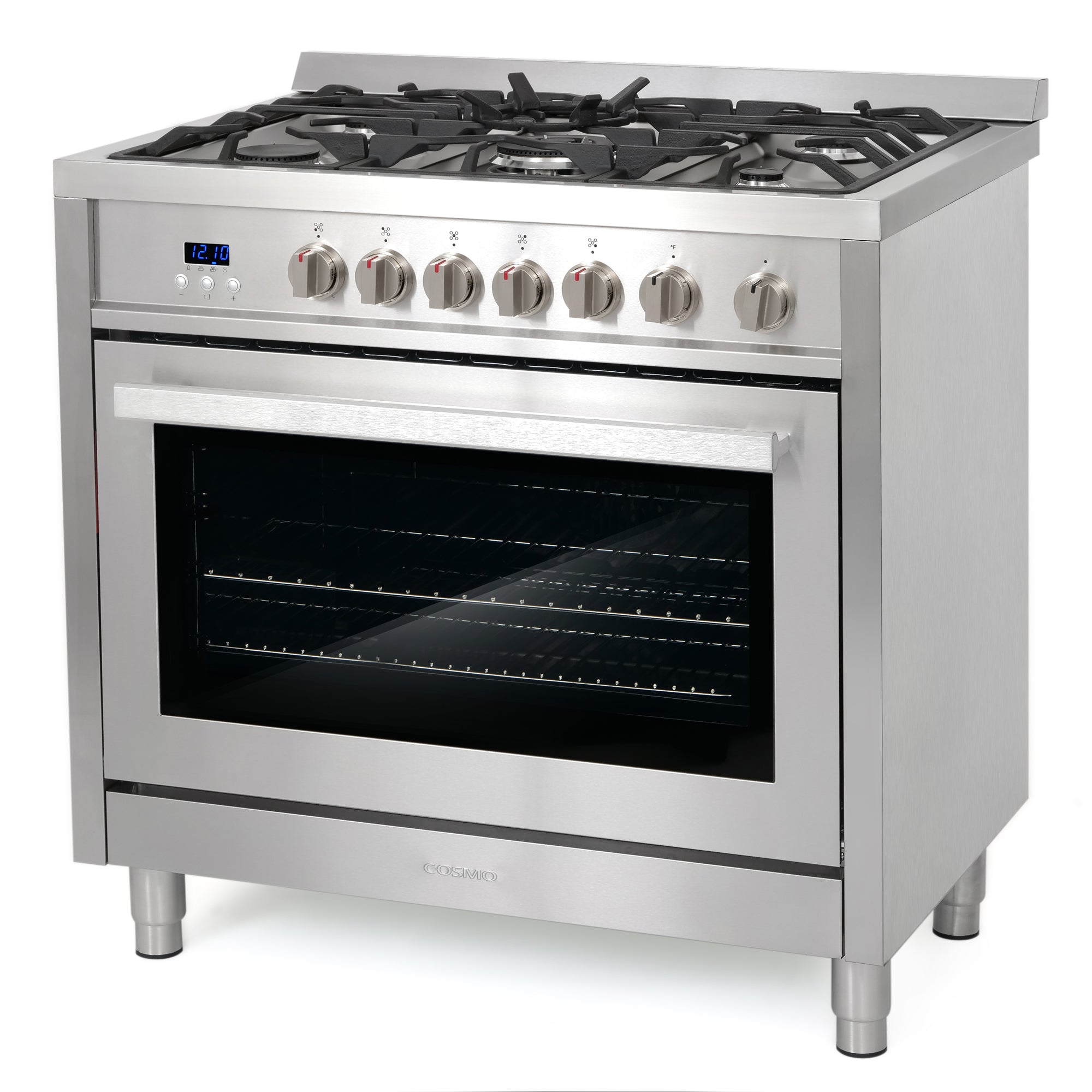 Cosmo Nebula 36 in. 3.8 cu. ft. 5-Burner Stainless Steel Gas Range | COS-965AGFC