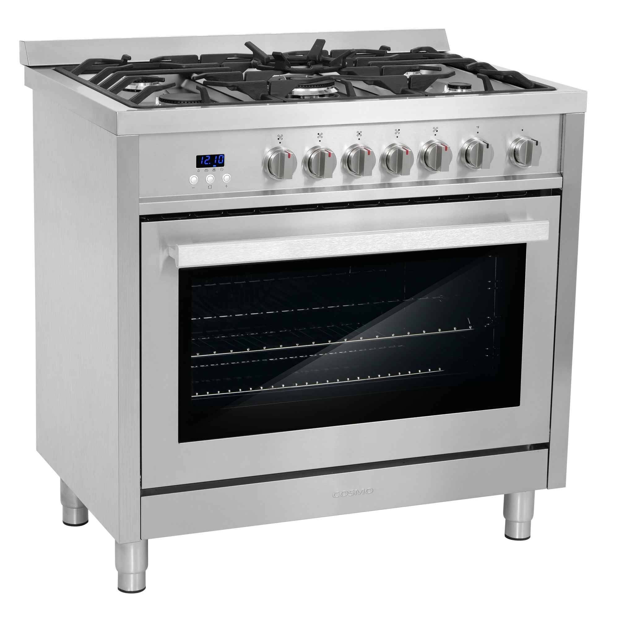 Cosmo Nebula 36 in. 3.8 cu. ft. 5-Burner Stainless Steel Gas Range | COS-965AGFC