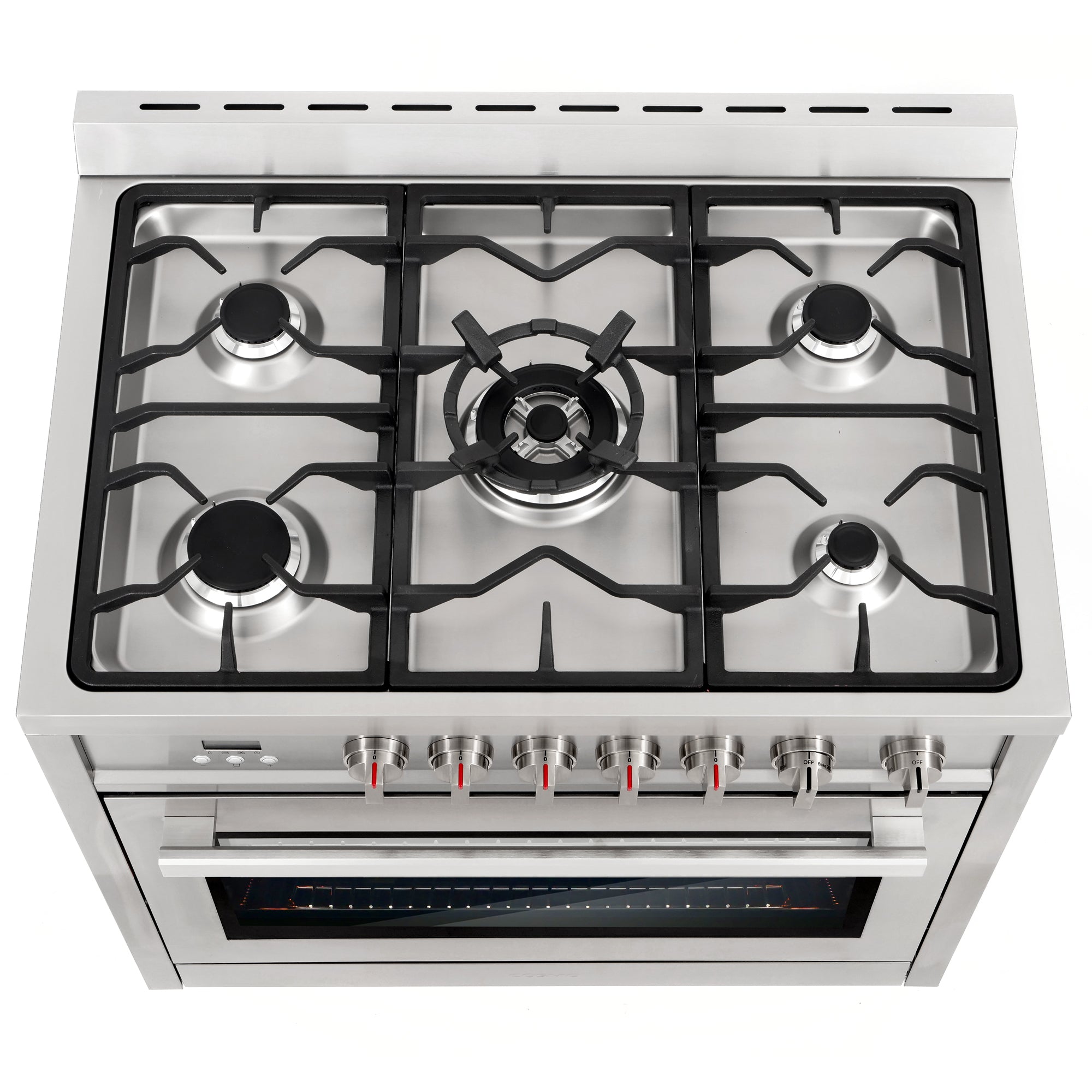 Cosmo Nebula 36 in. 3.8 cu. ft. 5-Burner Stainless Steel Gas Range | COS-965AGFC
