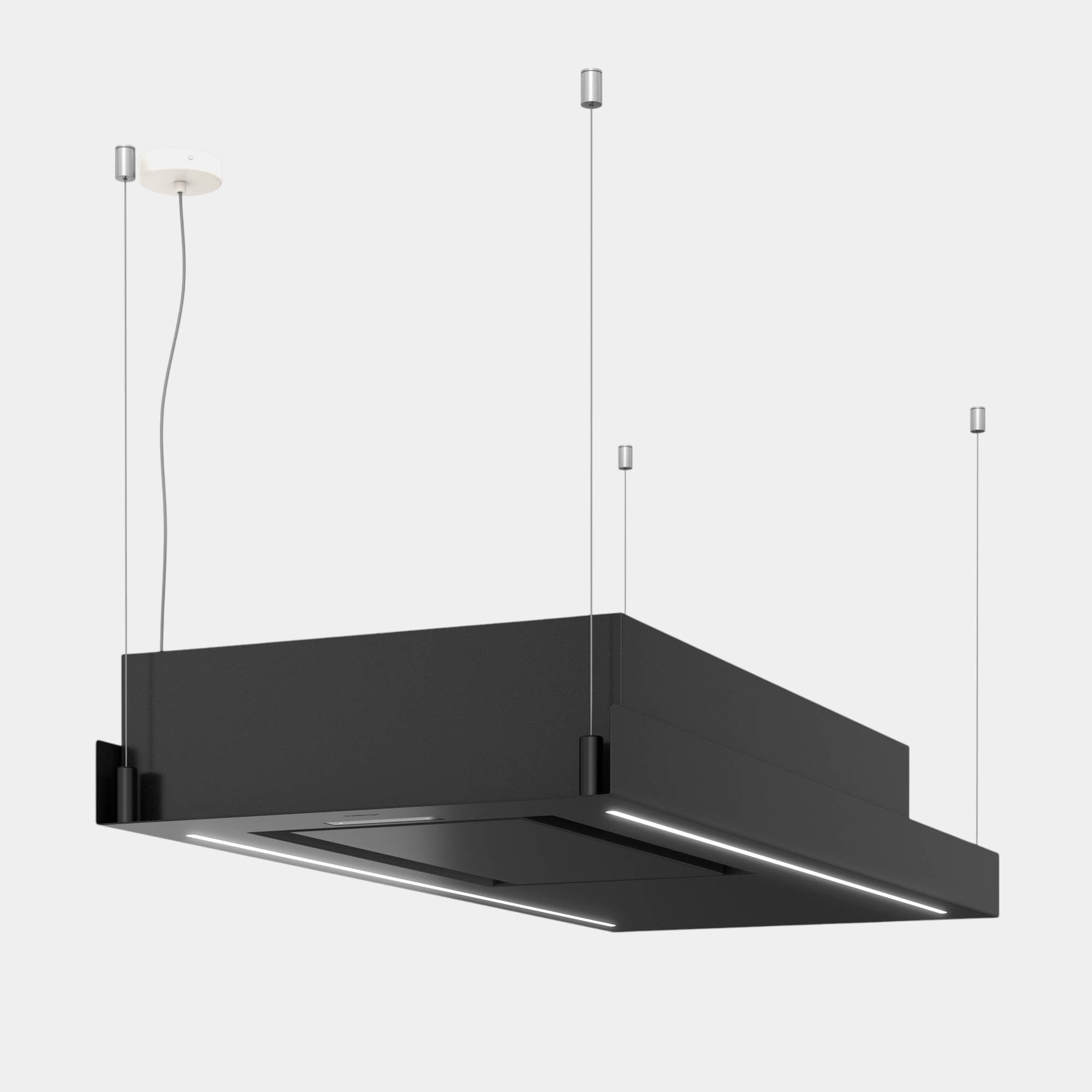 Futuro Horizon 48 in. 940 CFM Black Island Mount Range Hood | IS48HORIZON-BLK