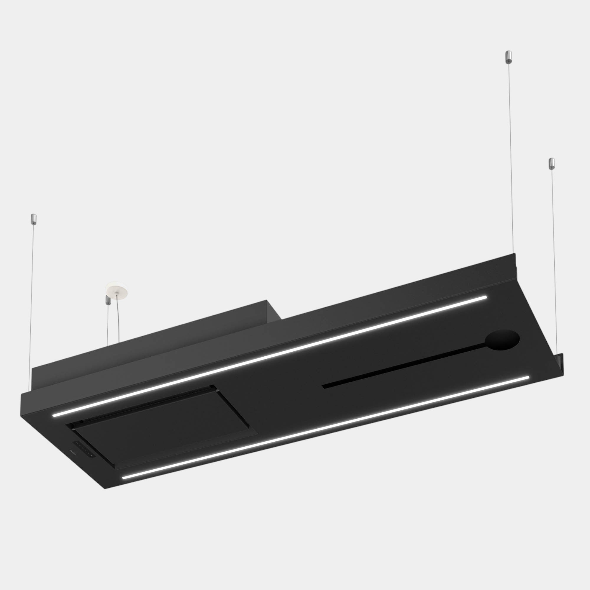 Futuro Horizon Bar 63 in. 940 CFM Black Island Mount Range Hood | IS63HORIZON-BAR
