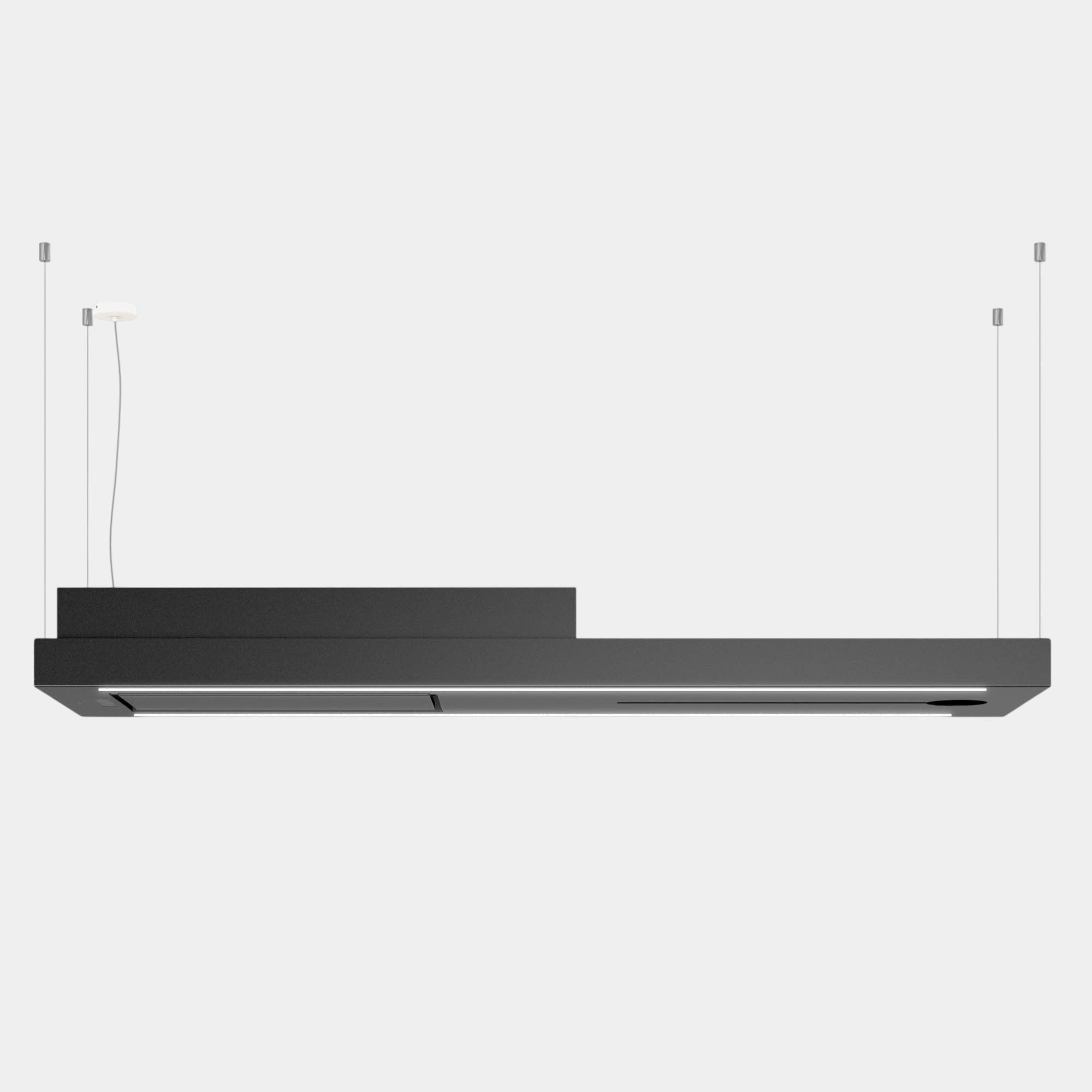Futuro Horizon Bar 63 in. 940 CFM Black Island Mount Range Hood | IS63HORIZON-BAR