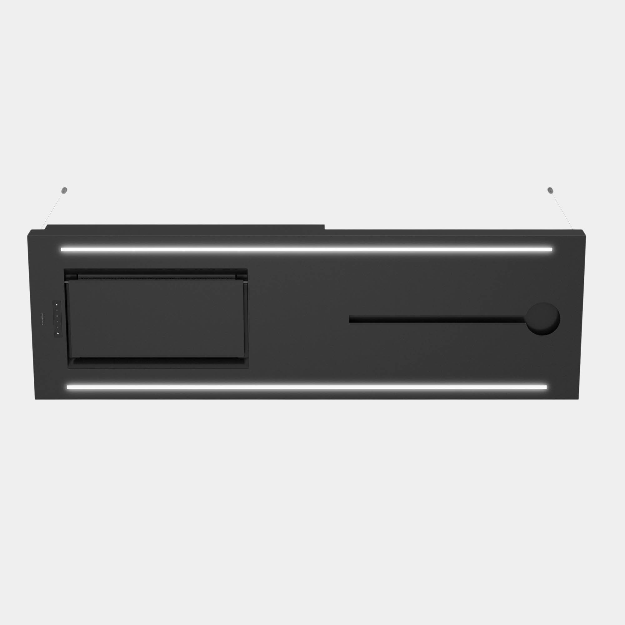 Futuro Horizon Bar 63 in. 940 CFM Black Island Mount Range Hood | IS63HORIZON-BAR