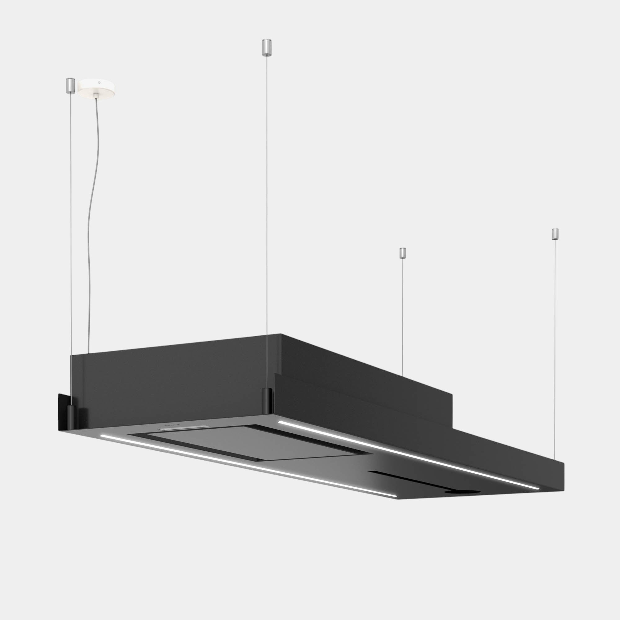 Futuro Horizon Bar 63 in. 940 CFM Black Island Mount Range Hood | IS63HORIZON-BAR