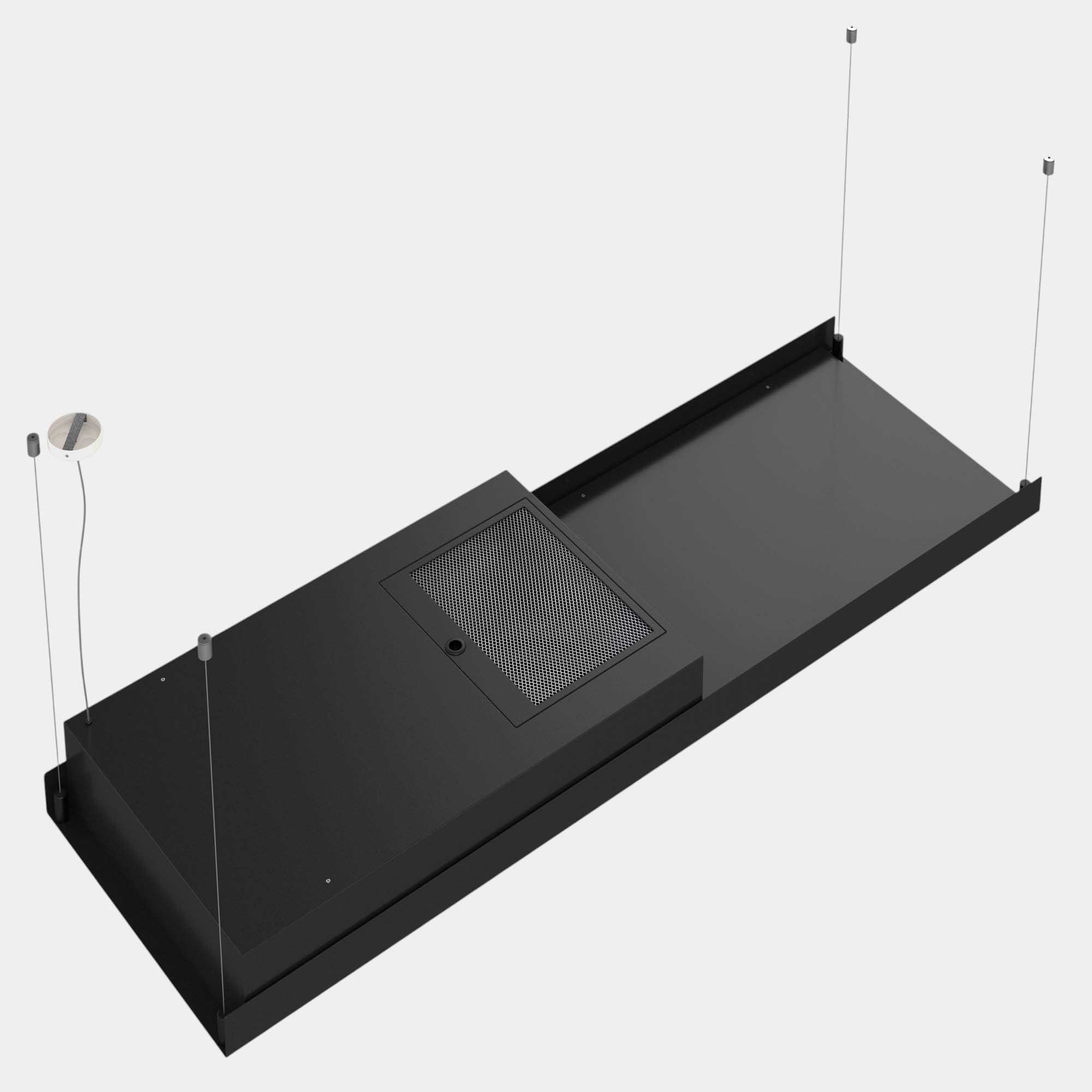 Futuro Horizon Bar 63 in. 940 CFM Black Island Mount Range Hood | IS63HORIZON-BAR