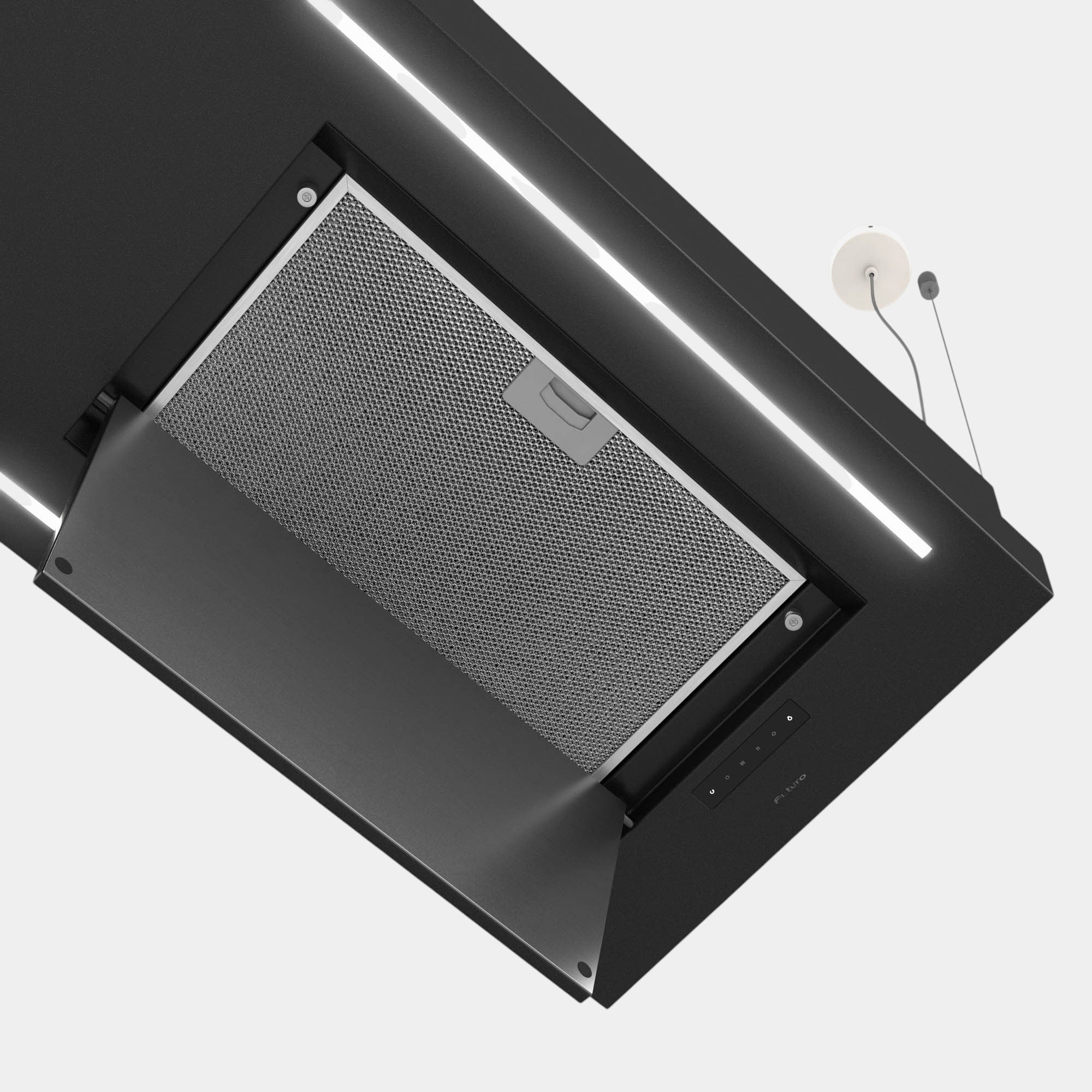 Futuro Horizon Bar 63 in. 940 CFM Black Island Mount Range Hood | IS63HORIZON-BAR