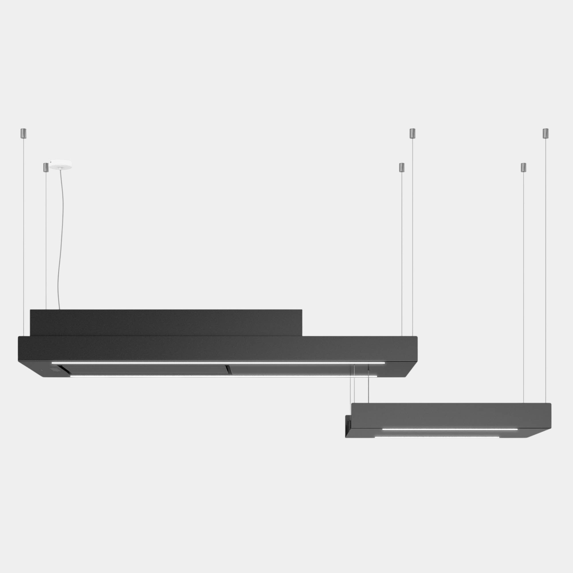 Futuro Horizon Shelf 63 in. 940 CFM Black Island Mount Range Hood | IS63HORIZON-SHELF
