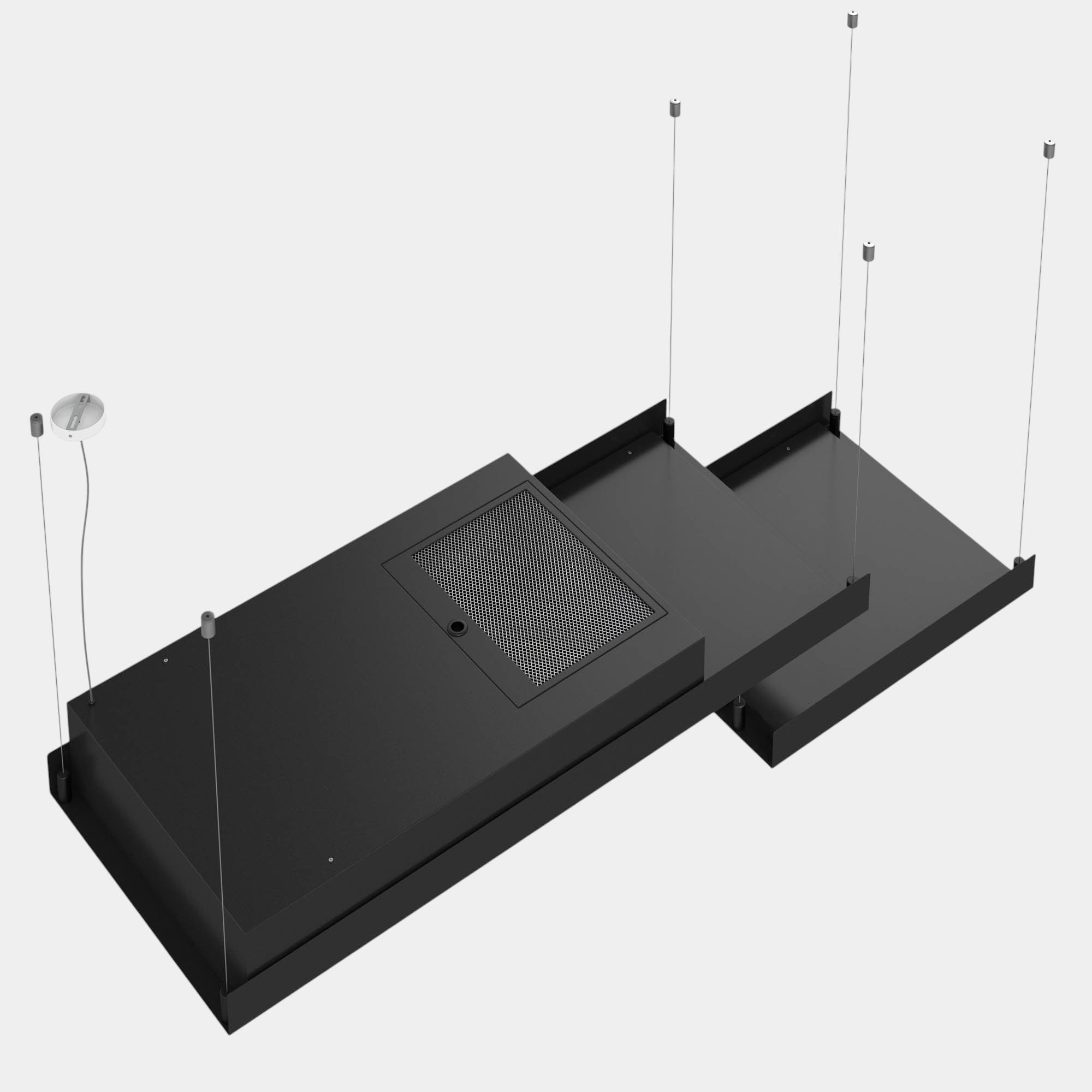 Futuro Horizon Shelf 63 in. 940 CFM Black Island Mount Range Hood | IS63HORIZON-SHELF