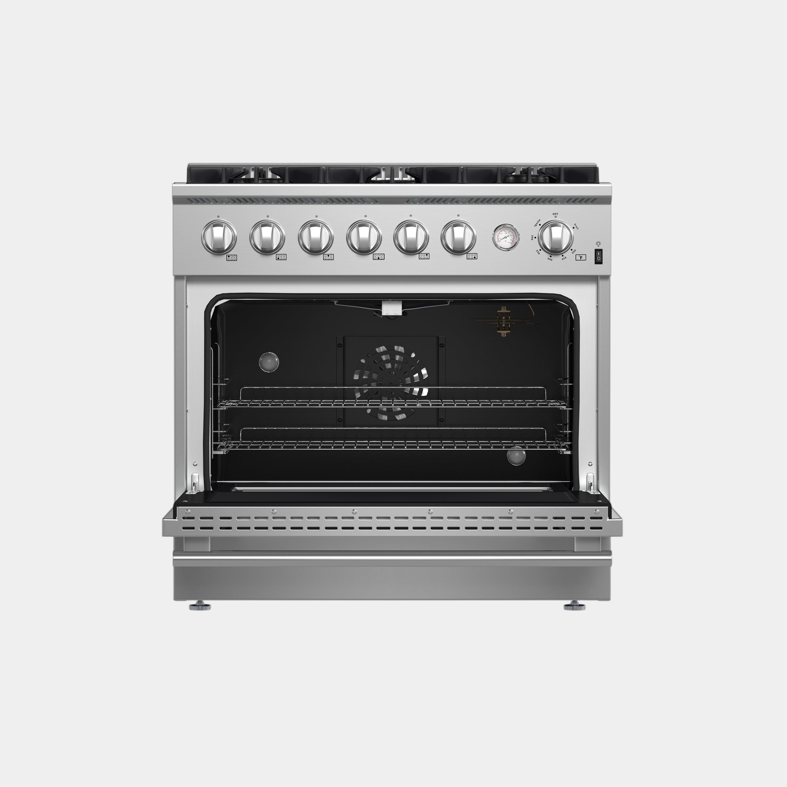 Forno Marco 36 in. 5.36 cu.ft. Stainless Steel Gas Range with 6 Burners | FFSGS6277-36