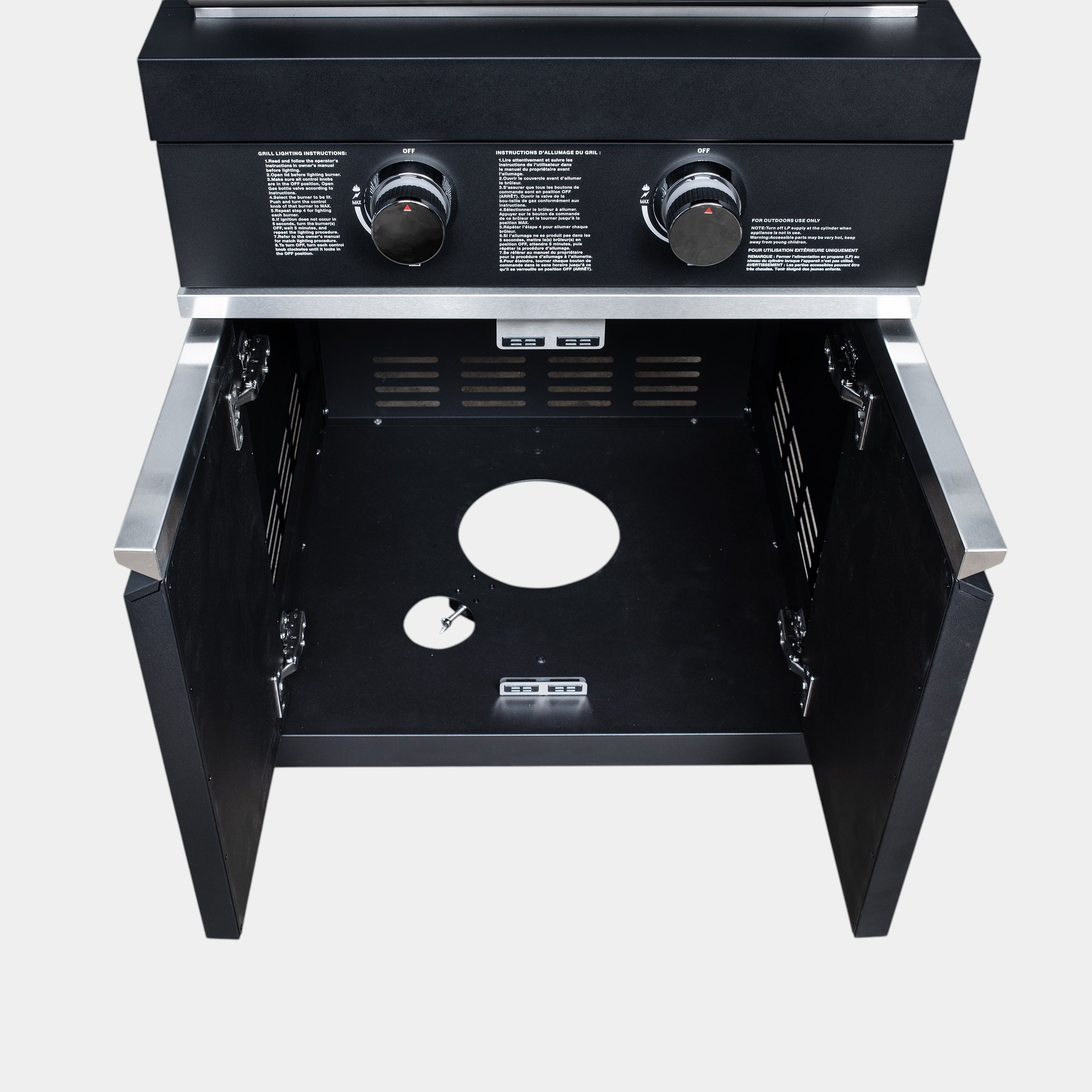 Forno All’Aperto 99,600 BTU Outdoor Kitchen, 5 Burners, Infrared Burners, Side Burner, Black Sintered Stone Countertops, Gas Pizza Oven, Sink Module, Bar & Beverage Center
