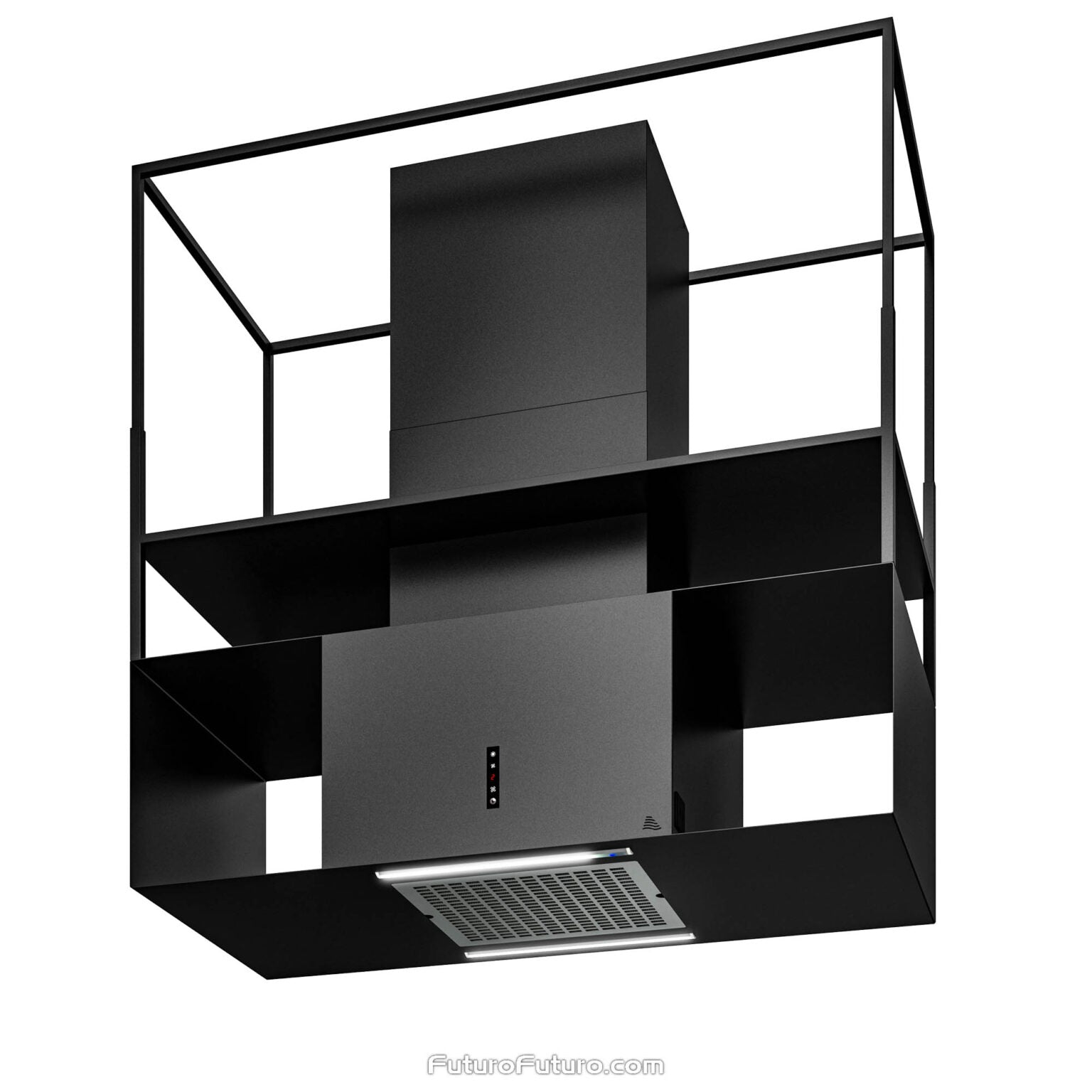 Futuro Knox 48 in. 940 CFM Black Island Mount Range Hood | IS48KNOX-GM