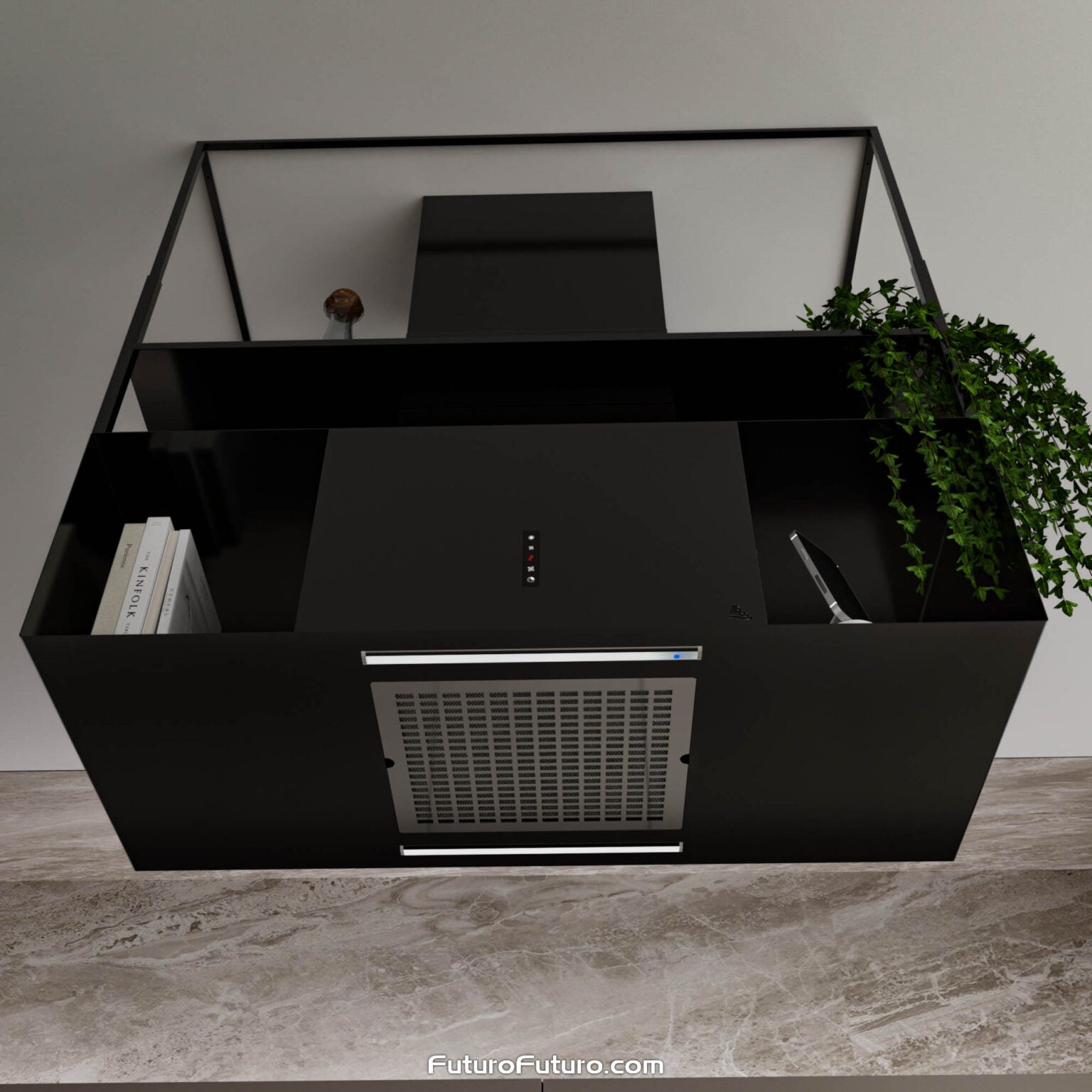 Futuro Knox 48 in. 940 CFM Black Island Mount Range Hood | IS48KNOX-GM