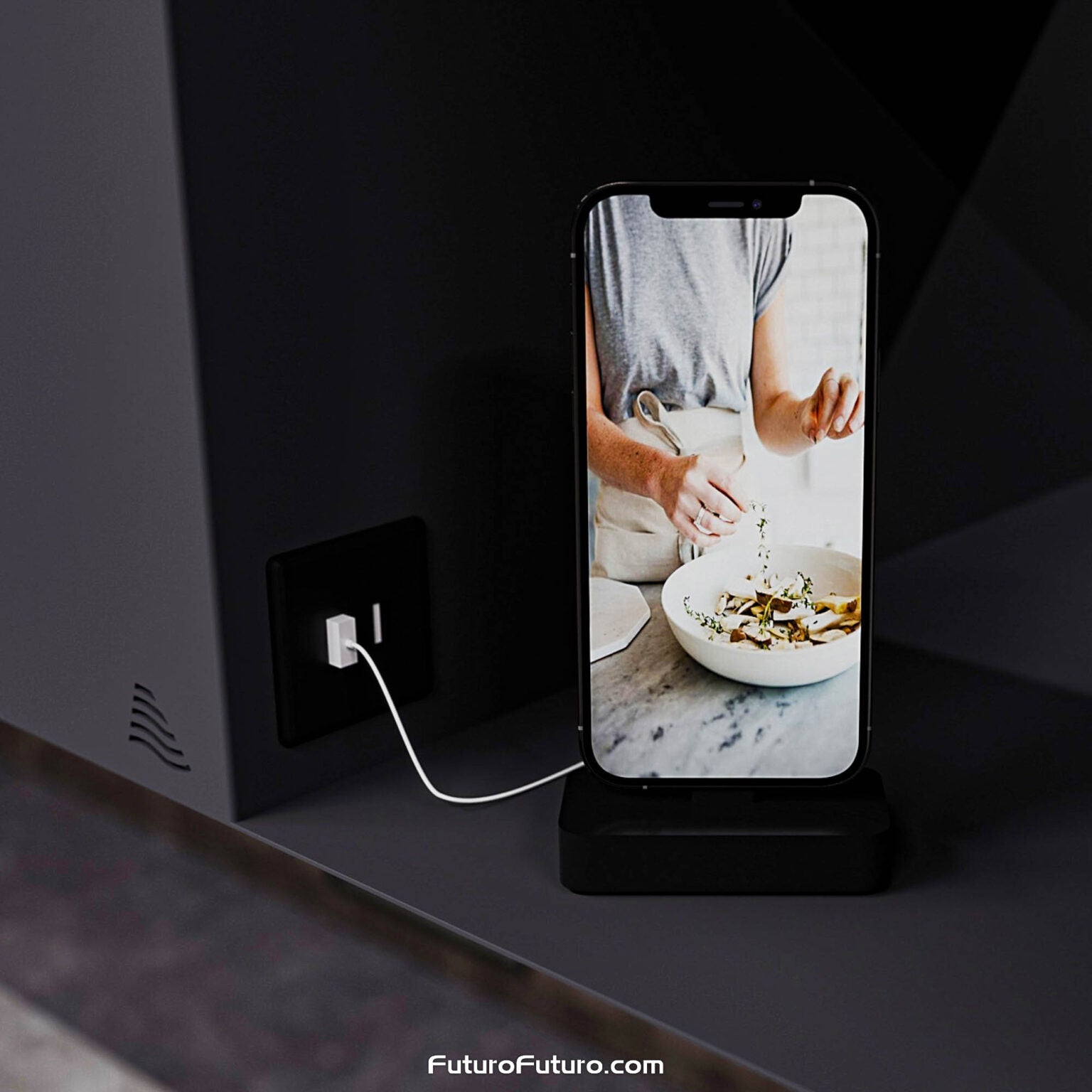 Futuro Knox 48 in. 940 CFM Black Island Mount Range Hood | IS48KNOX-GM