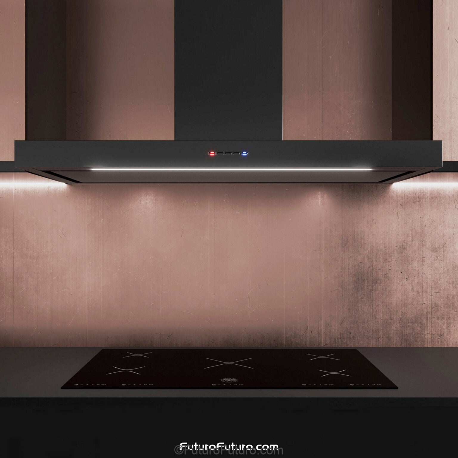 Futuro Positano 36 in. 940 CFM Black Wall Mount Range Hood | WL36POSITANO-BLK