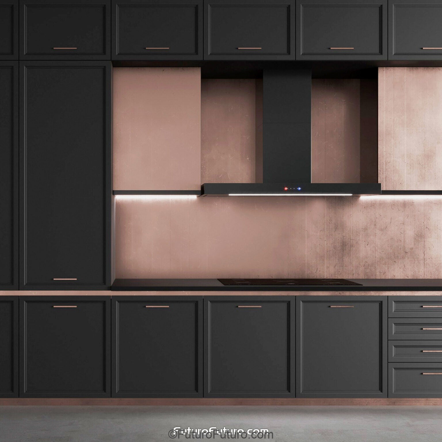 Futuro Positano 36 in. 940 CFM Black Wall Mount Range Hood | WL36POSITANO-BLK