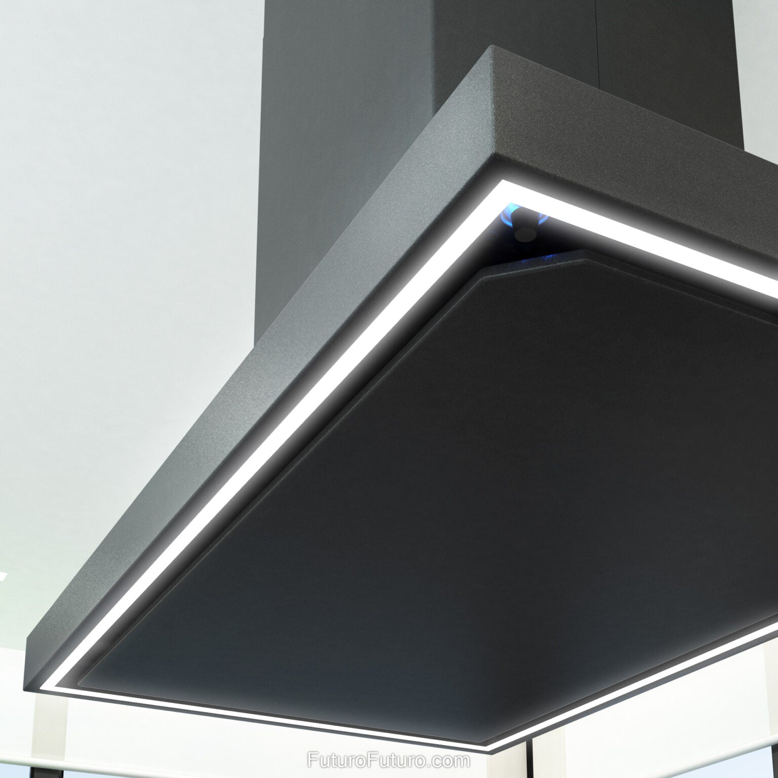Futuro Turo 36 in. 940 CFM Black Island Mount Range Hood | IS36TURO-BLK