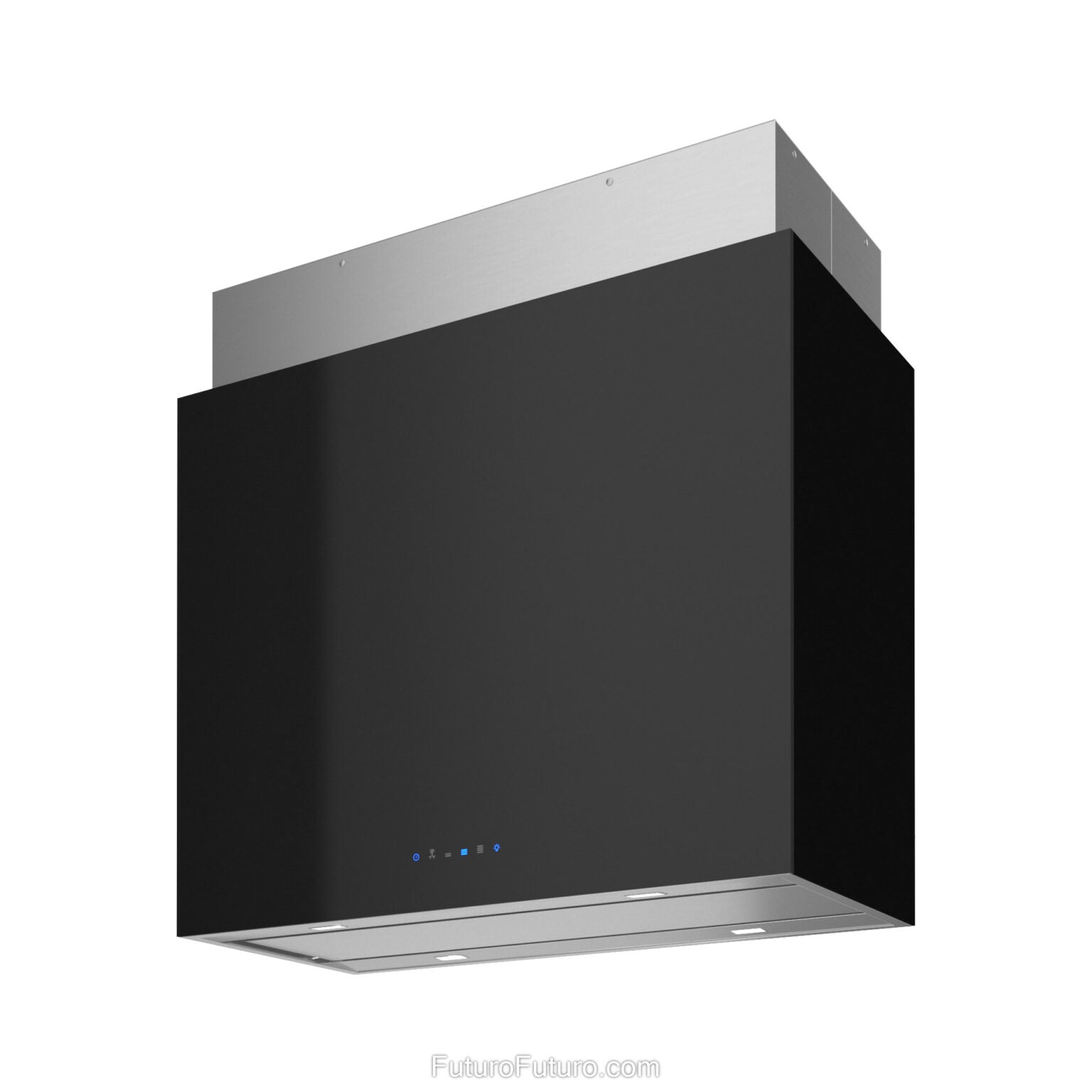 Futuro Lombardy 36 in. 940 CFM Black Island Mount Range Hood | IS36LOMBARDY-BLK