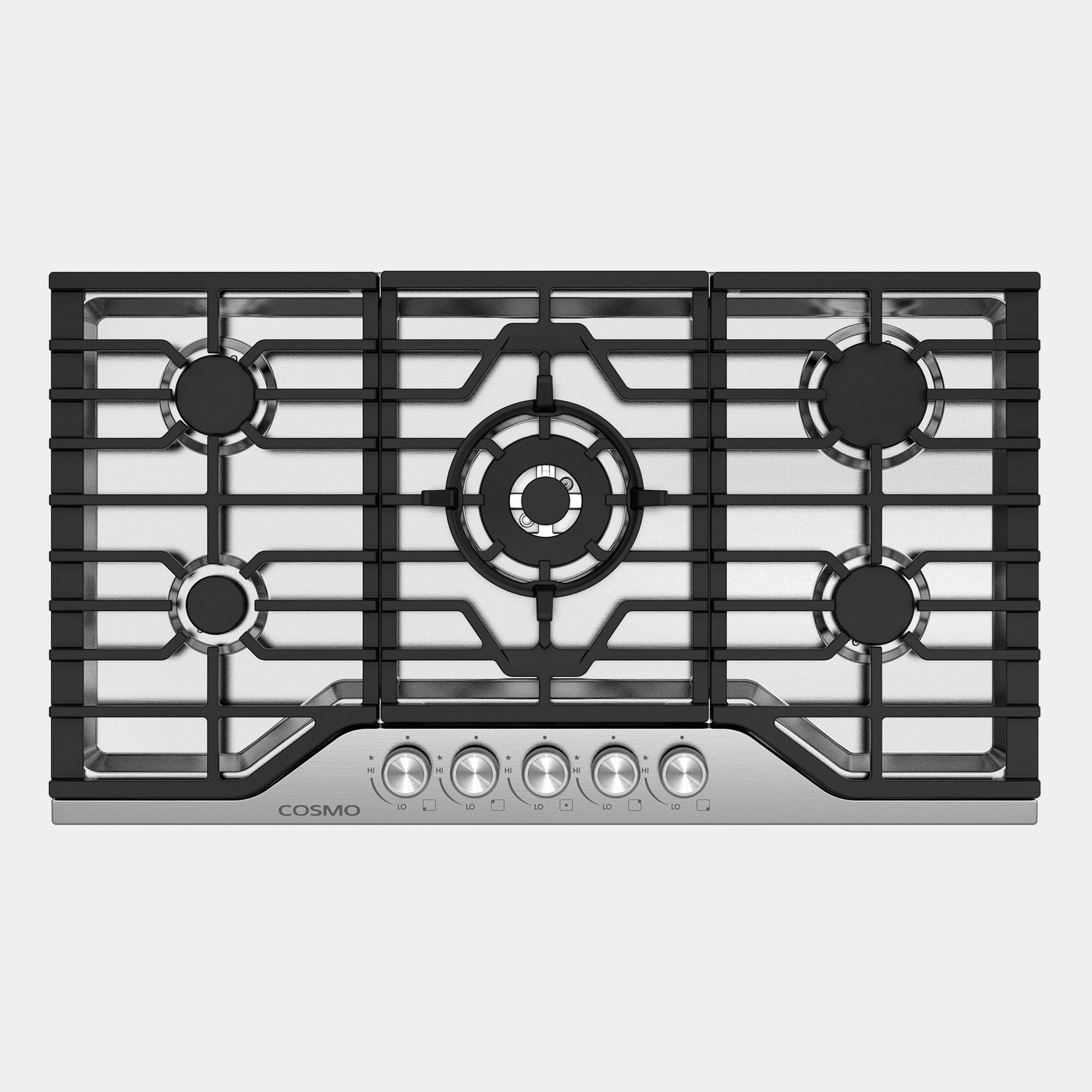Cosmo Vista 36 in. 5-Burner Stainless Steel Gas Cooktop | COS-CTGV365SS