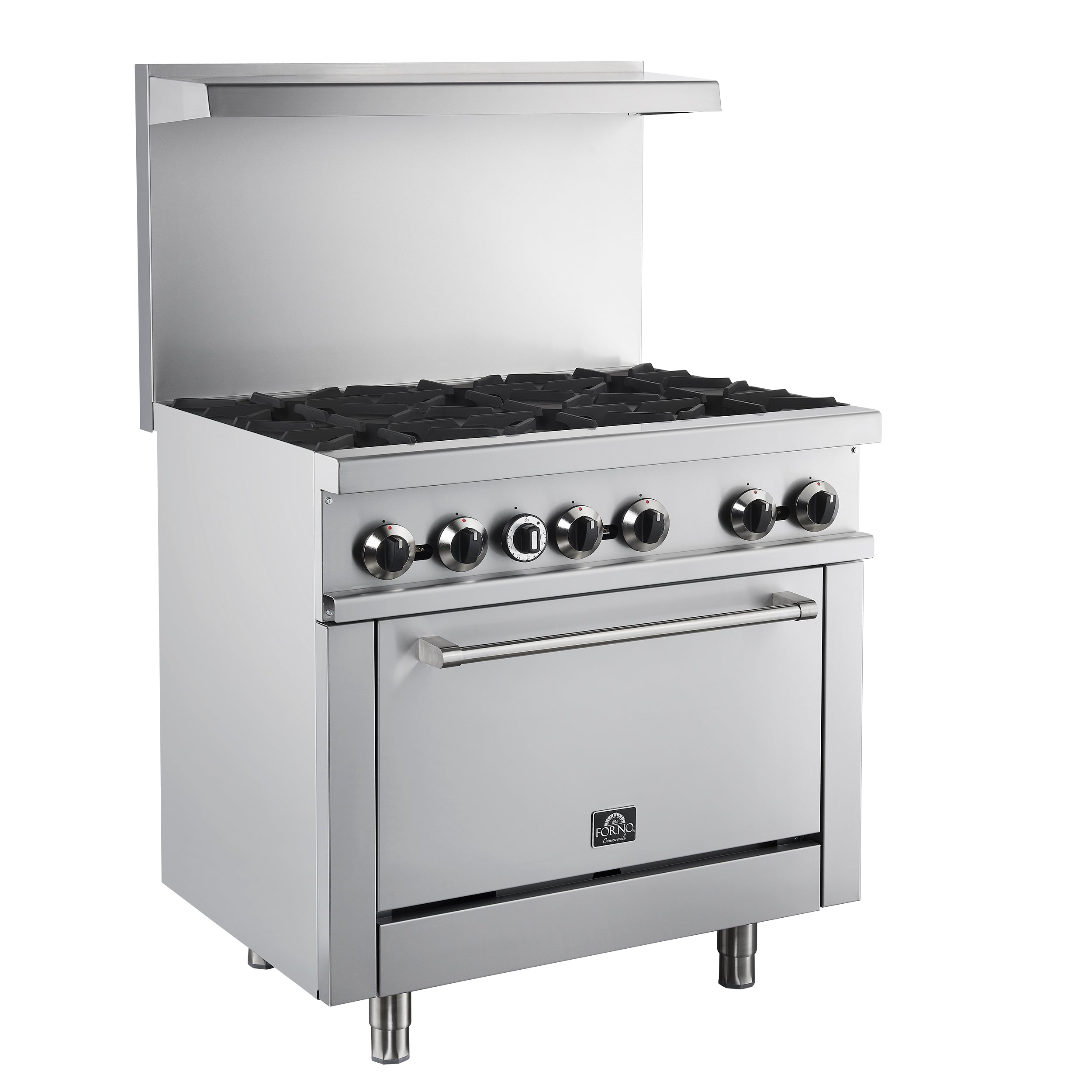 Forno Commerciale 36 Inch Gas Range with 6 Burners