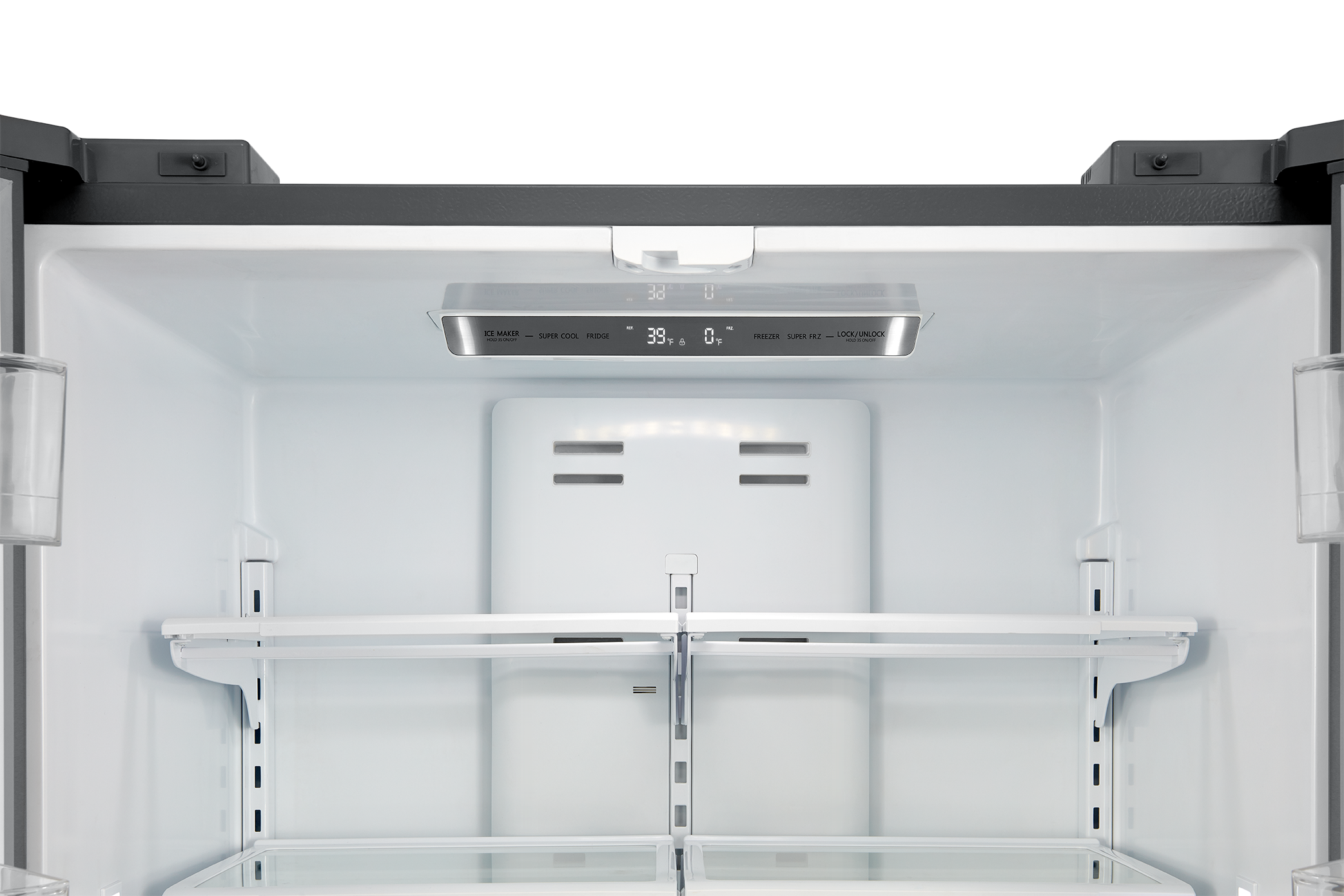 Cosmo Lumin 36 in. 22.5 cu. ft. Stainless Steel French Door Refrigerator with Recessed Handles and Ice Maker | COS-FDR225RHSS