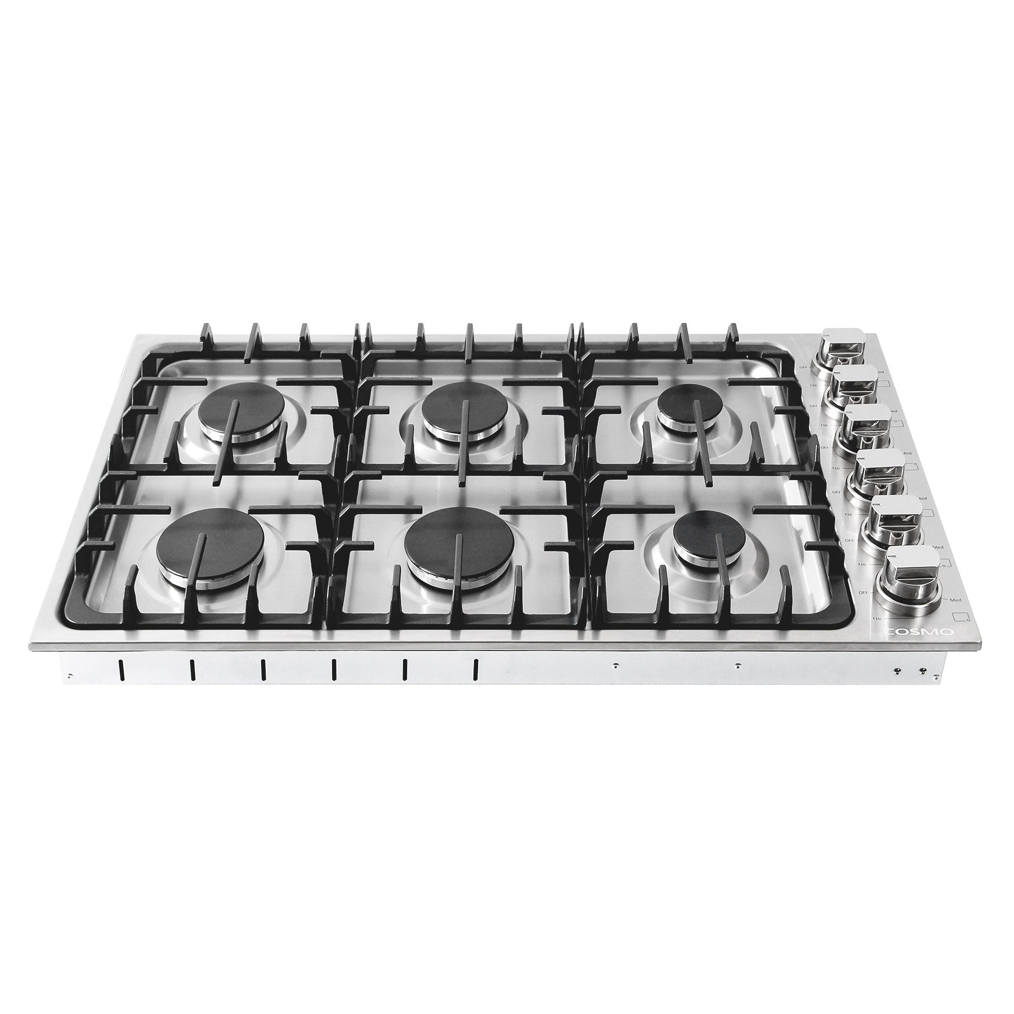 Cosmo 36 in. Stainless Steel Gas Cooktop with 6 Burners | COS-DIC366