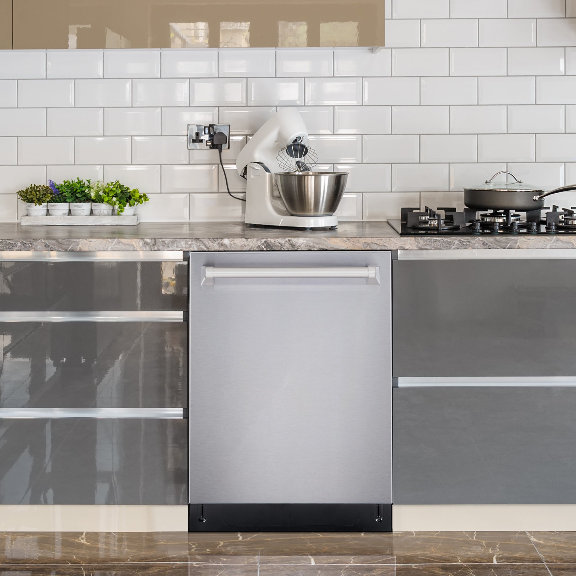 Cosmo 24 in. Built-In Tall Tub Stainless Steel Dishwasher | COS-DIS6502
