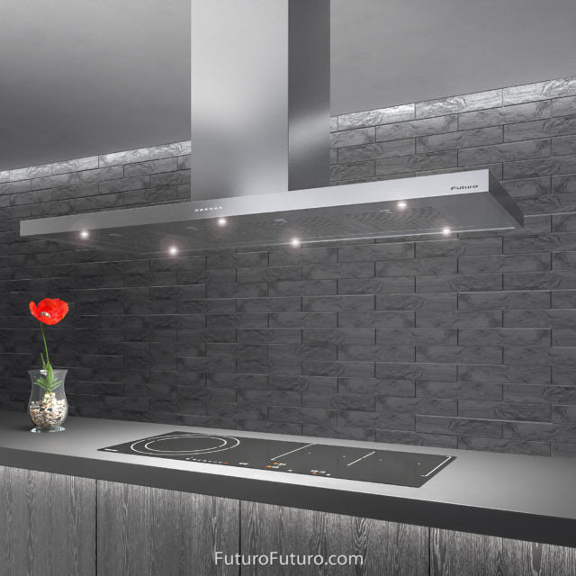 Futuro Silvana 60 in. 940 CFM Stainless Steel Island Mount Range Hood