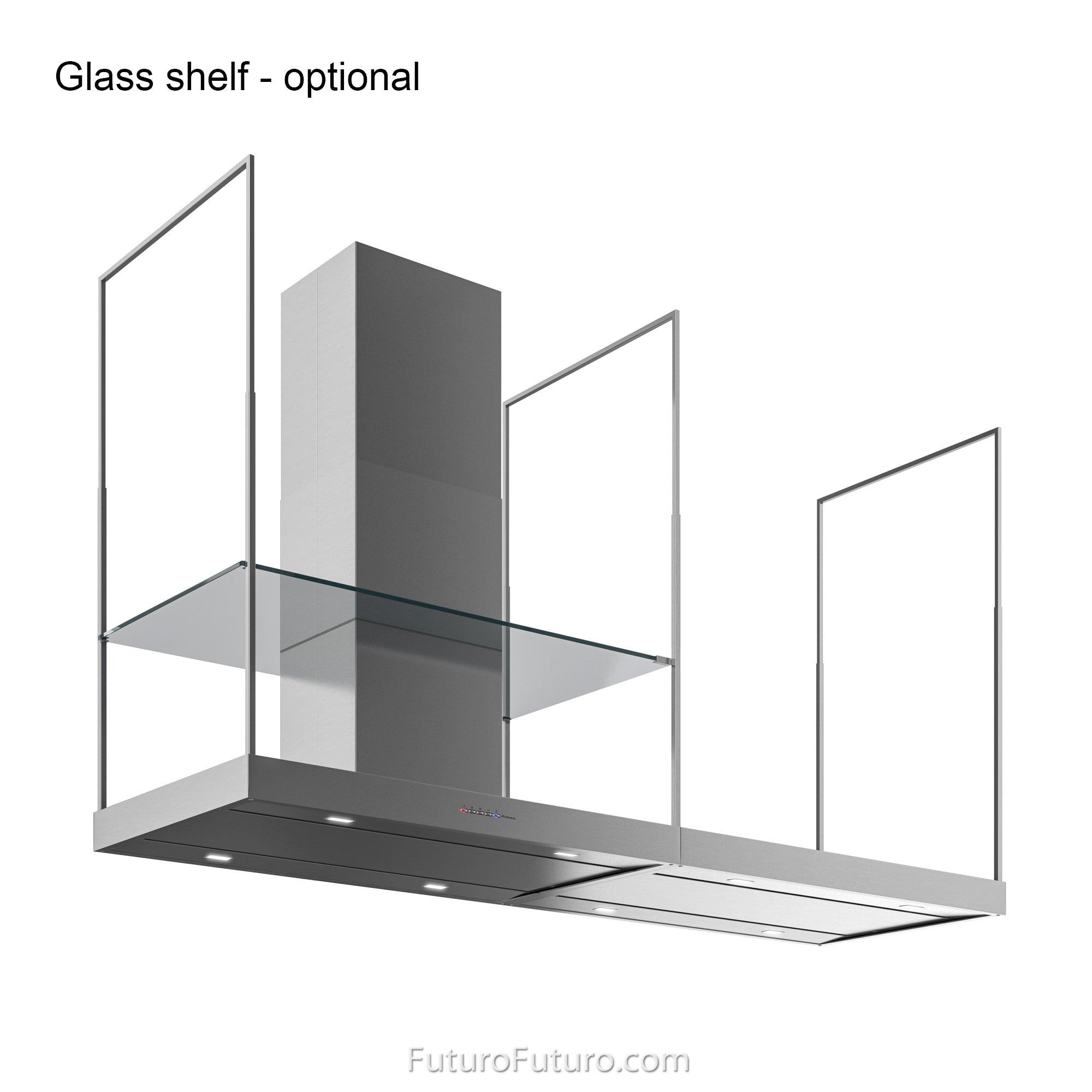 Futuro Europe Station 72 in. 940 CFM Stainless Steel Island Mount Range Hood
