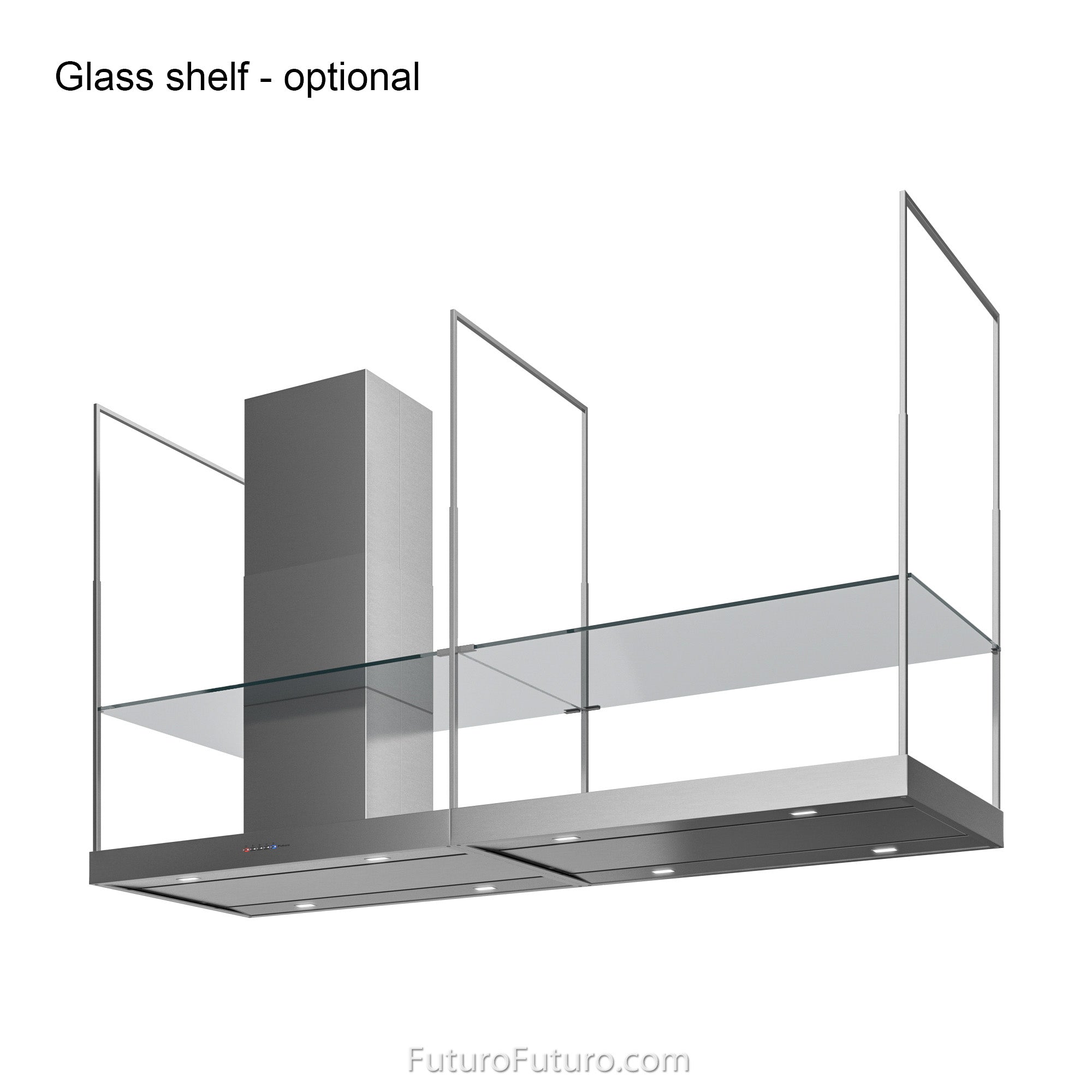 Futuro Europe Station 72 in. 940 CFM Stainless Steel Island Mount Range Hood