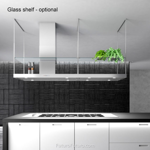 Futuro 36 in. Stainless Steel Shelf for 36 in. / 48 in. Europe Island Range Hood