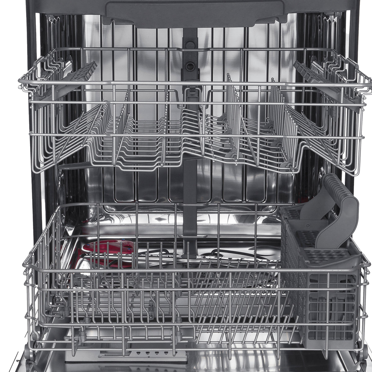 Forno Espresso Pozzo 24 in. White Built-In Dishwasher with Antique Brass Handle | FDWBI8067-24WHT