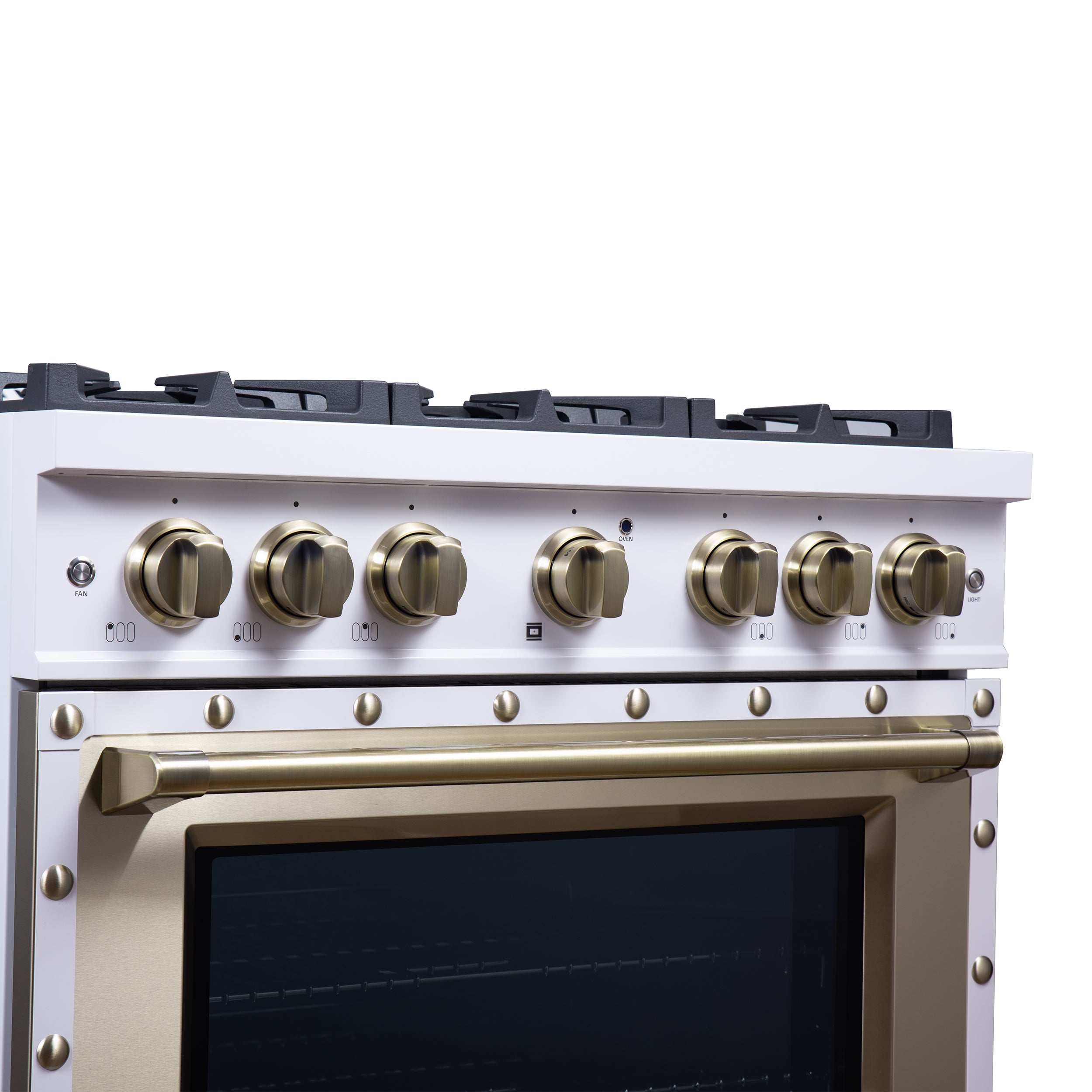 Forno Valente 36 in. 5.2 Cu.ft. White Dual Fuel Range with 6 Sealed Burners and Air Fry | FFSGS6199-36CPWHT
