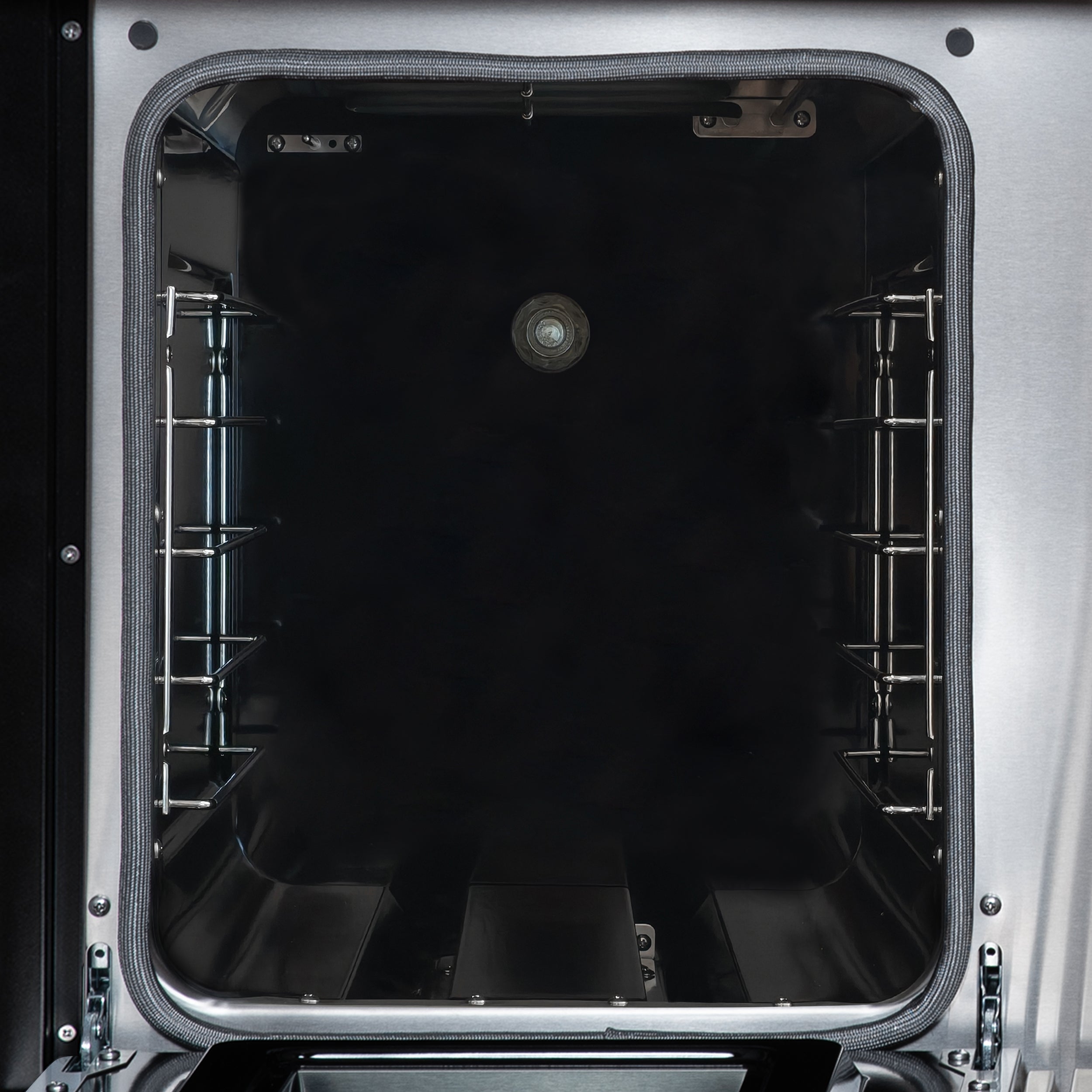 Forno Valente 48 in. 6.7 Cu.ft. Black Dual Fuel Range with 8 Sealed Burners and Air Fry | FFSGS6199-48CPBLK