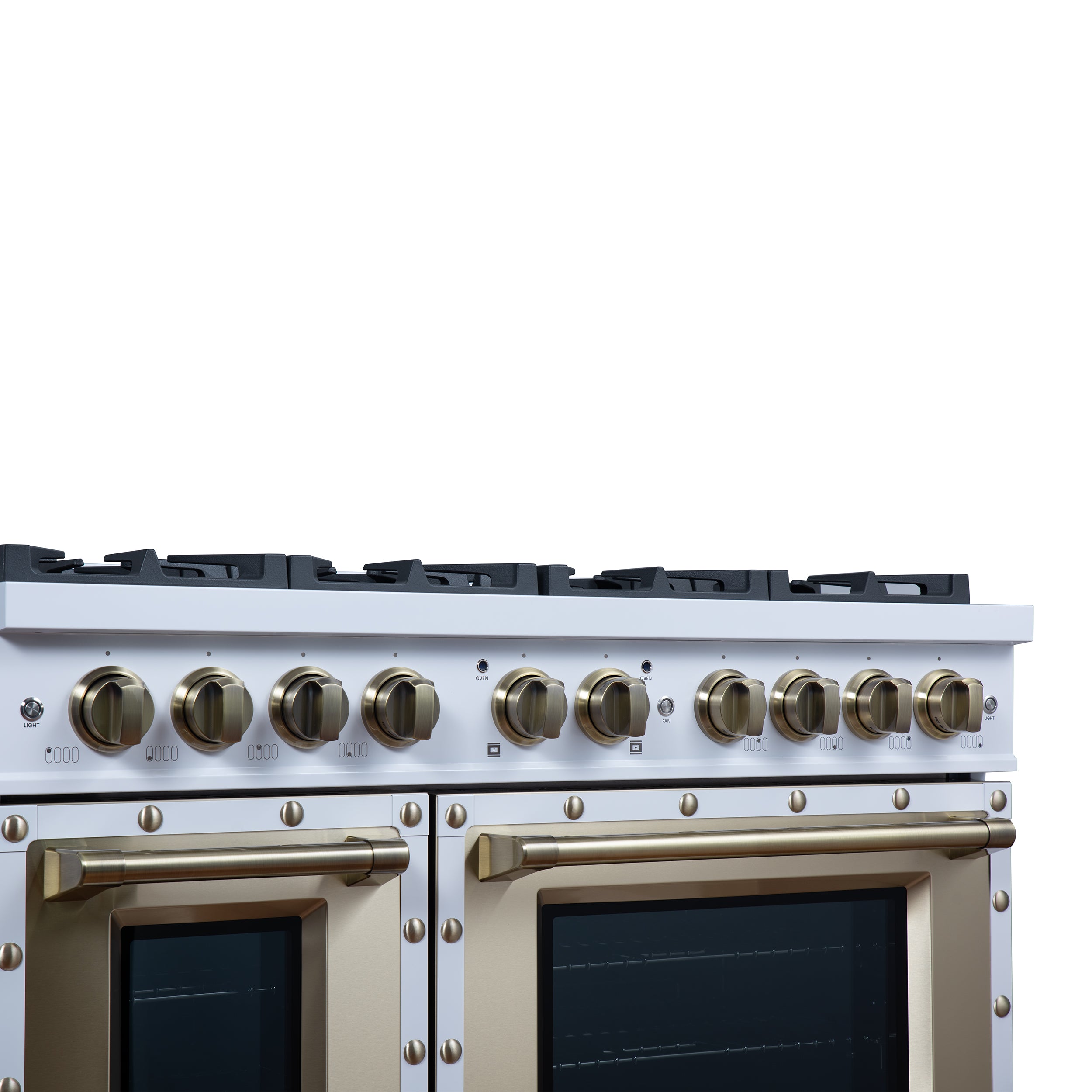 Forno Valente 48 in. 6.7 Cu.ft. White Dual Fuel Range with 8 Sealed Burners and Air Fry | FFSGS6199-48CPWHT